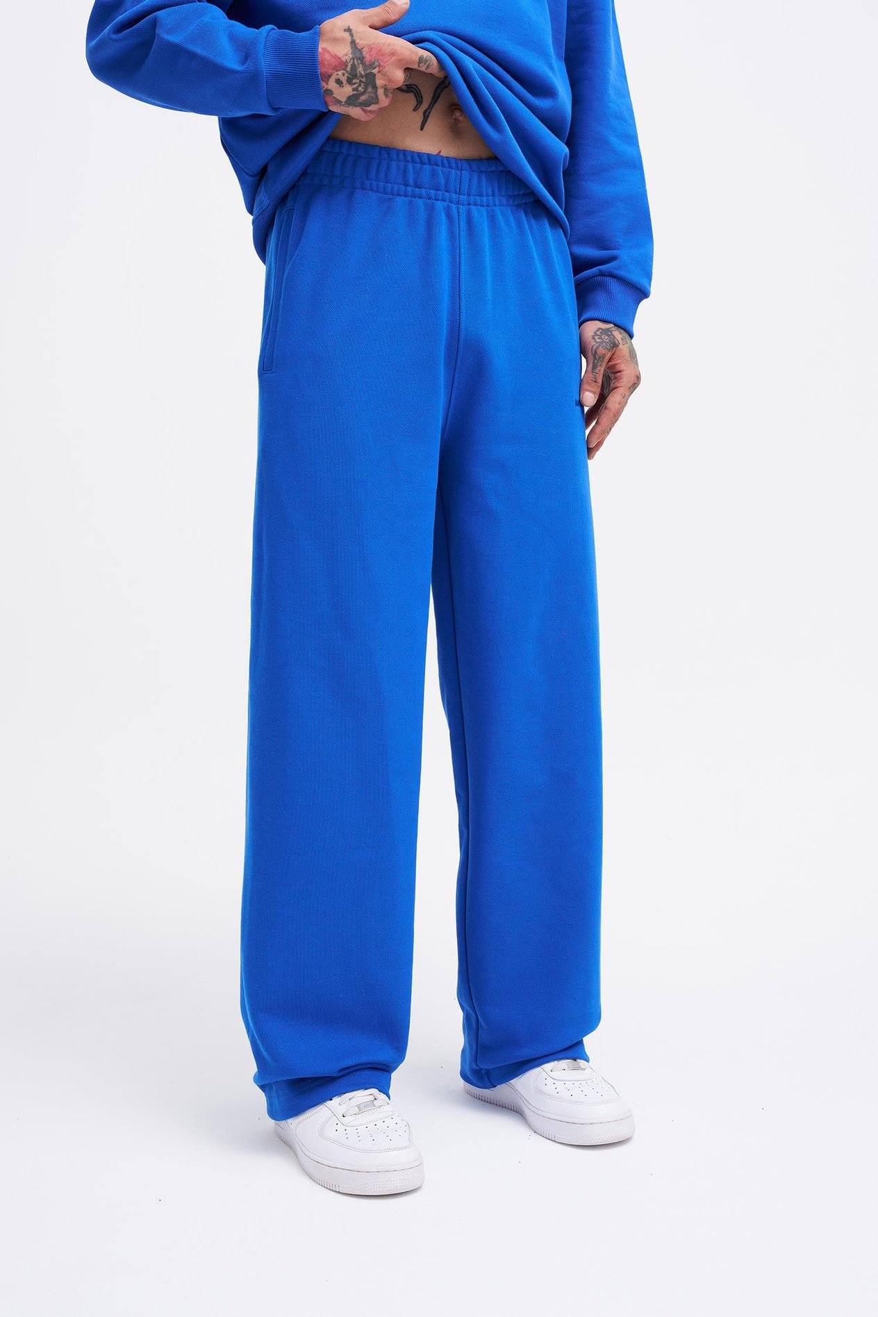 Erkek Basic Diagonal Baggy Eşofman Altı SOFT BLUE