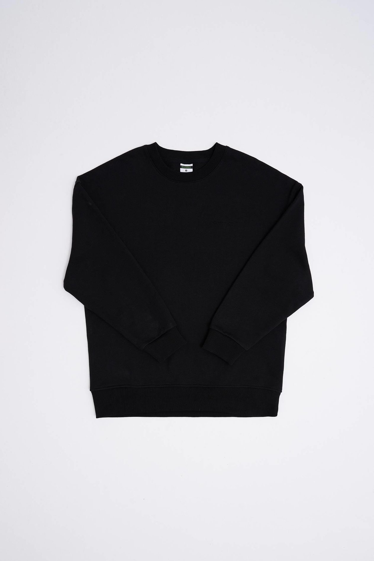 Erkek Basic Diagonal Swearshirt BLACK