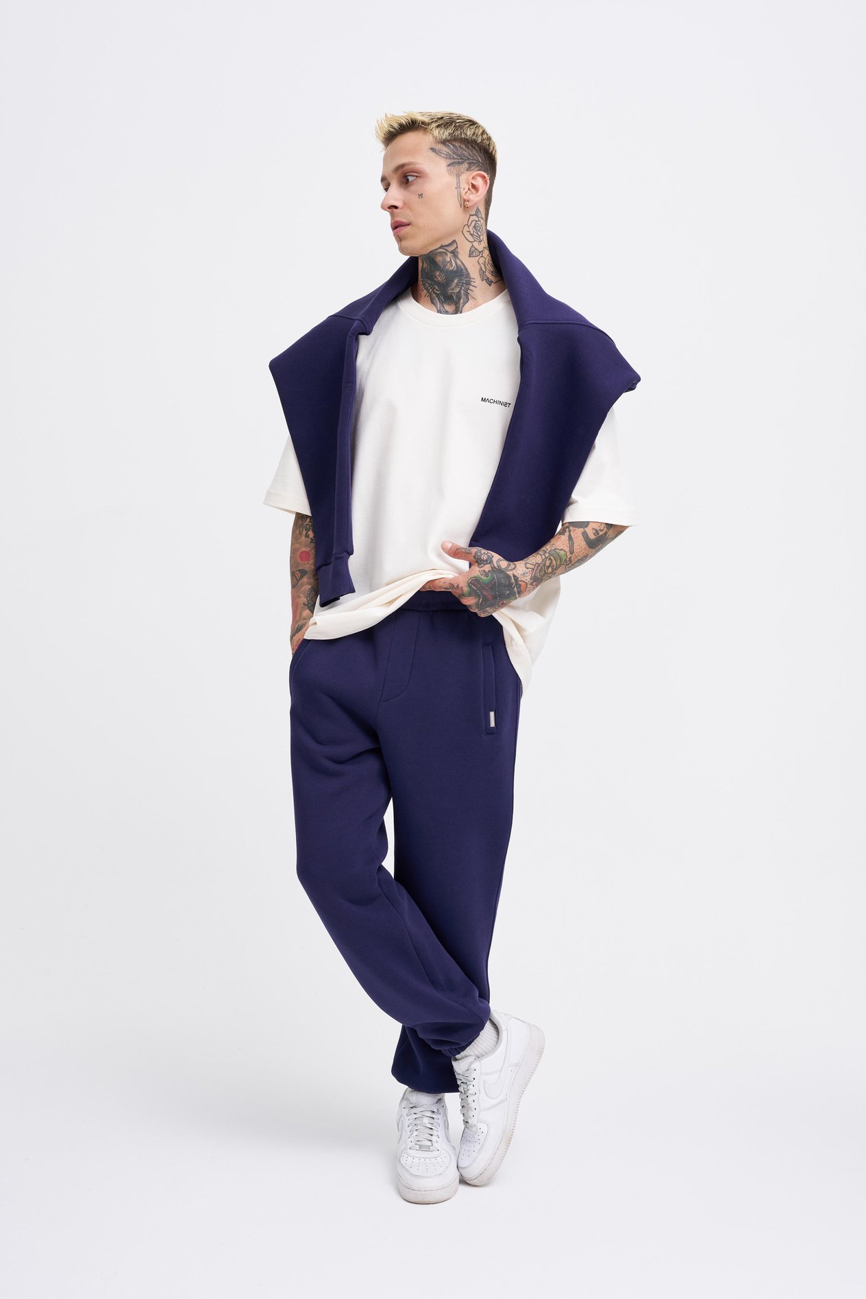 Erkek Basic Jogger Relaxed Lacivert Eşofman Altı