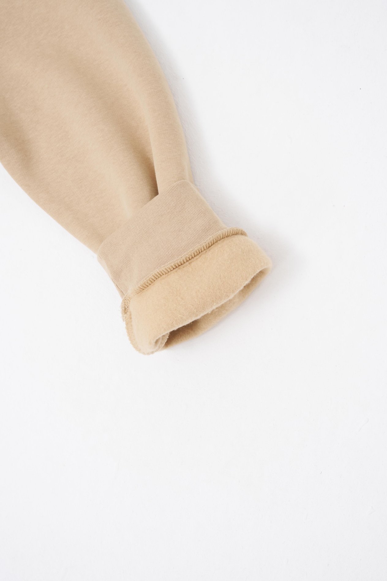 Erkek Basic Kapüşonlu Oversize Bej Sweatshirt