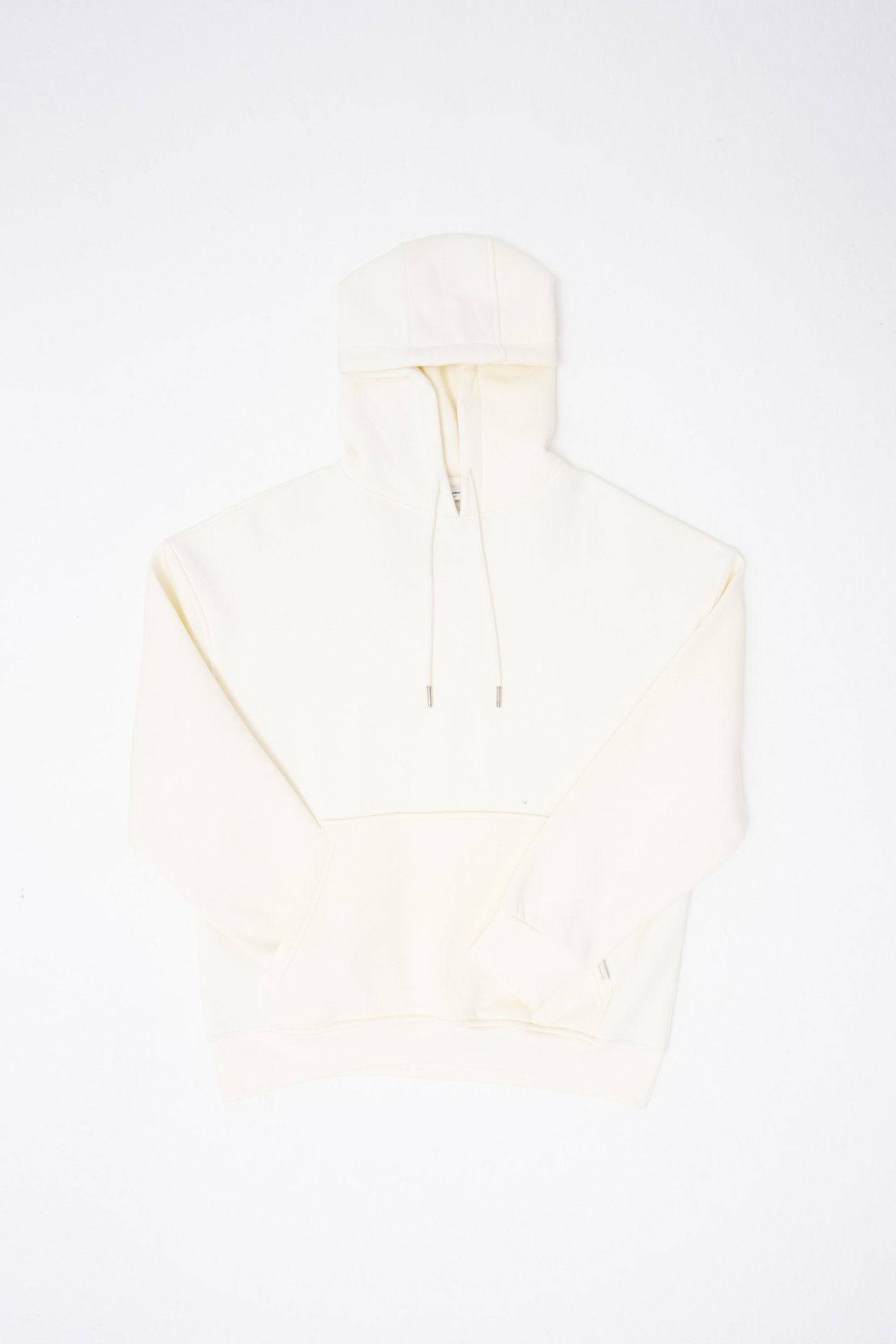 Erkek Basic Kapüşonlu Oversize Ekru Sweatshirt