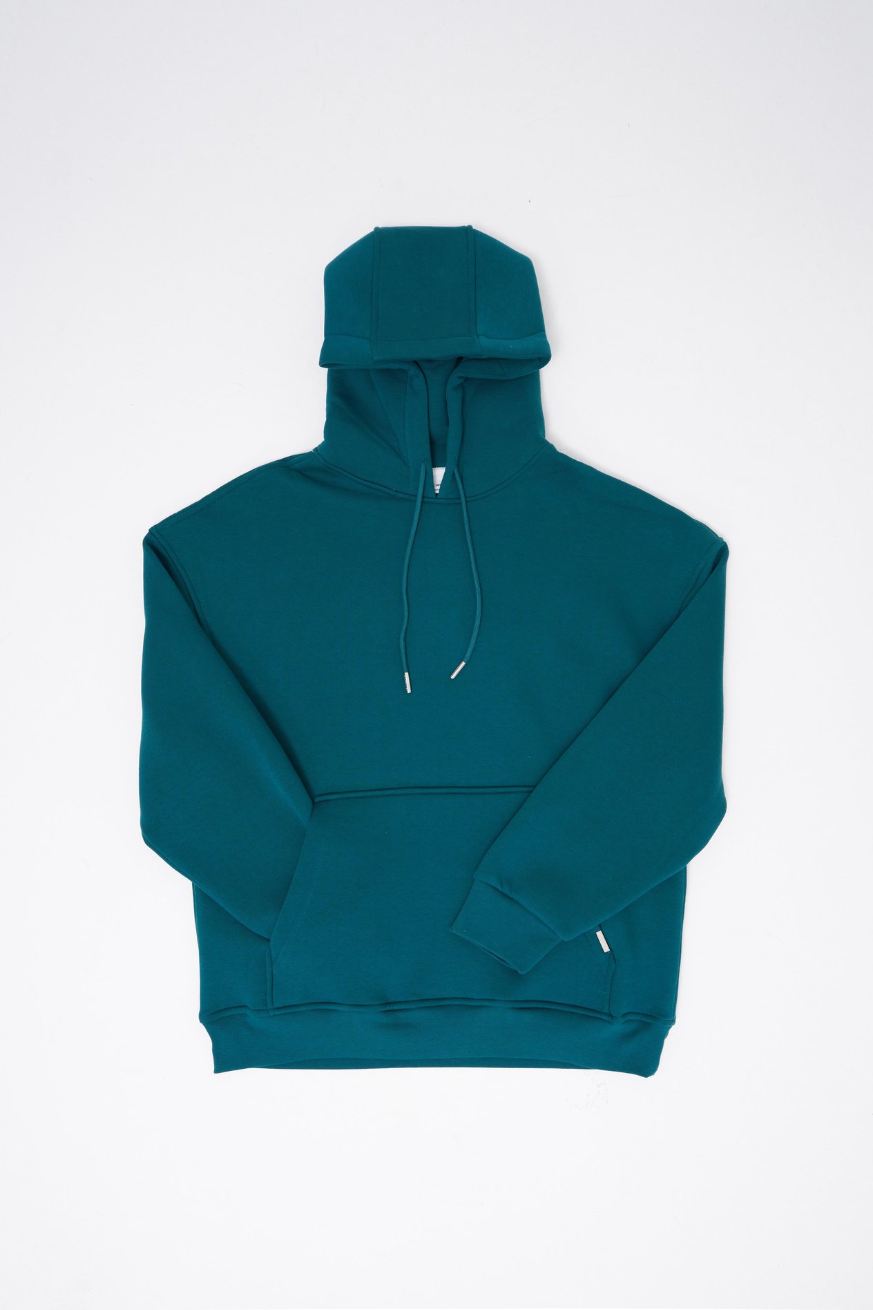 Erkek Basic Kapüşonlu Oversize Petrol Yeşili Sweatshirt