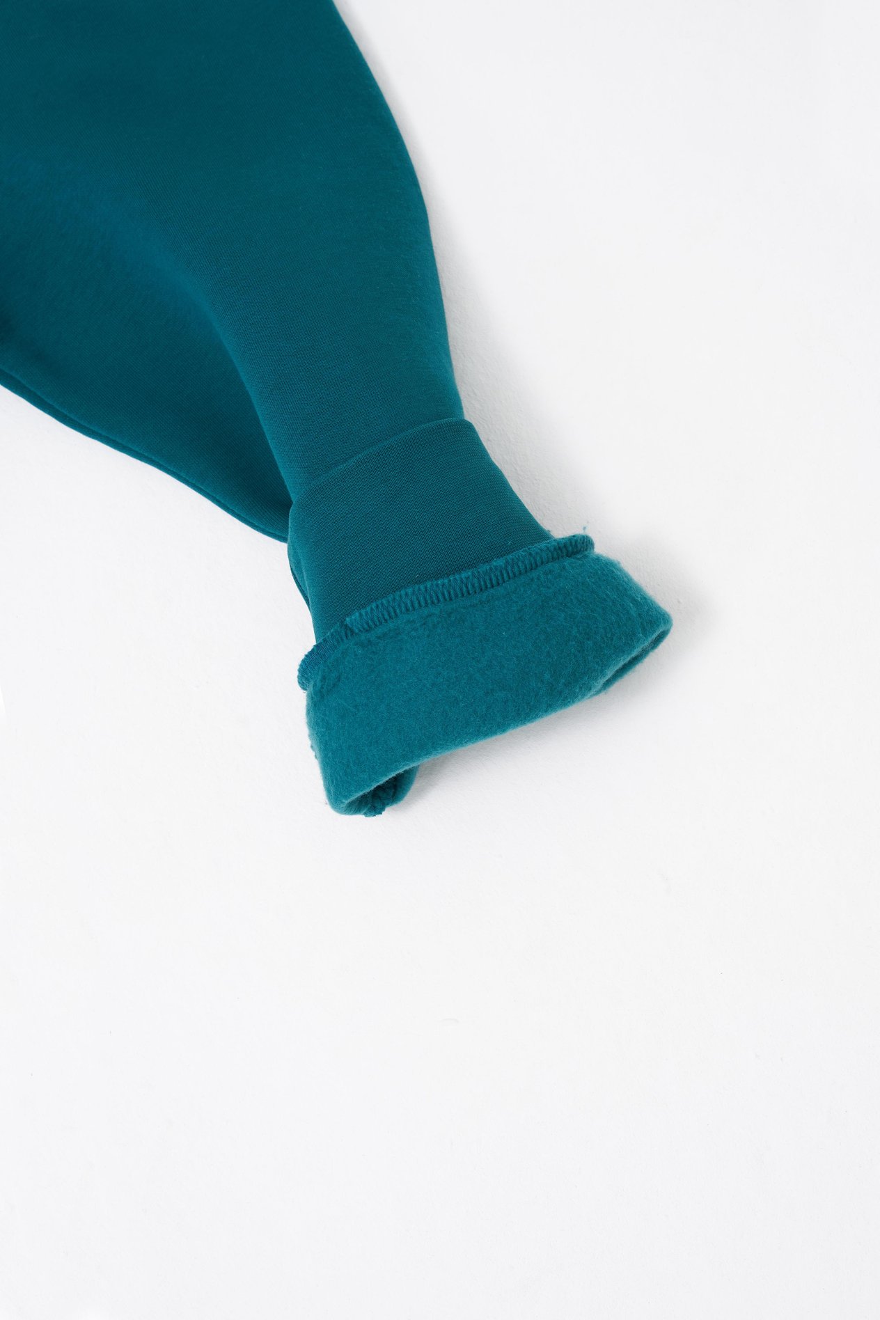 Erkek Basic Kapüşonlu Oversize Petrol Yeşili Sweatshirt