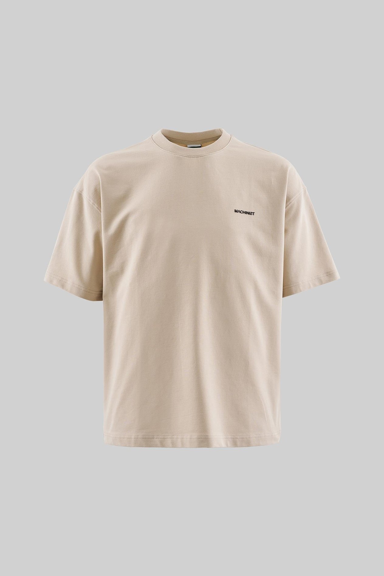 Erkek Basic Pamuklu Oversize Açık Bej Tişört
