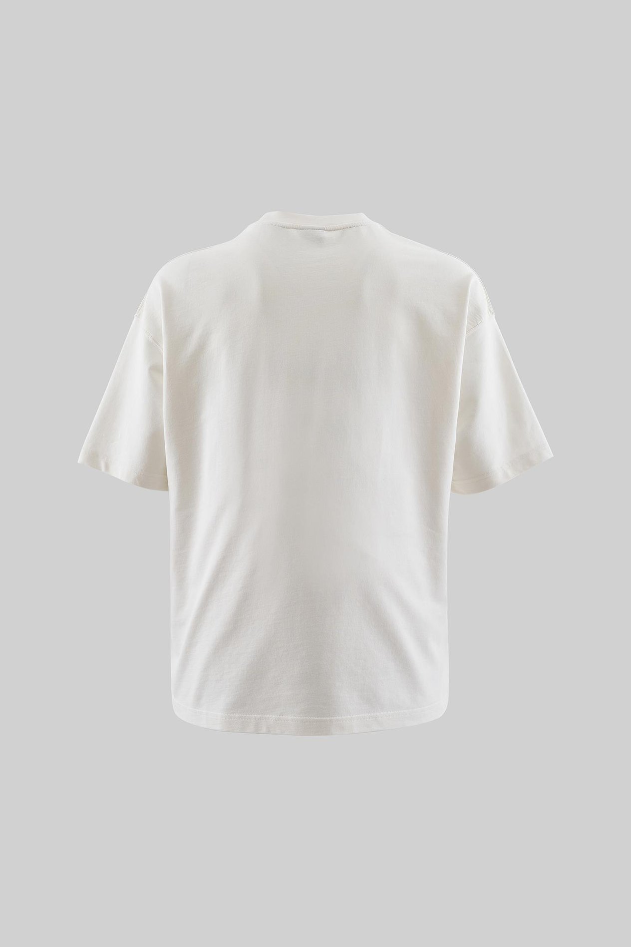 Erkek Basic Pamuklu Oversize Ekru Tişört