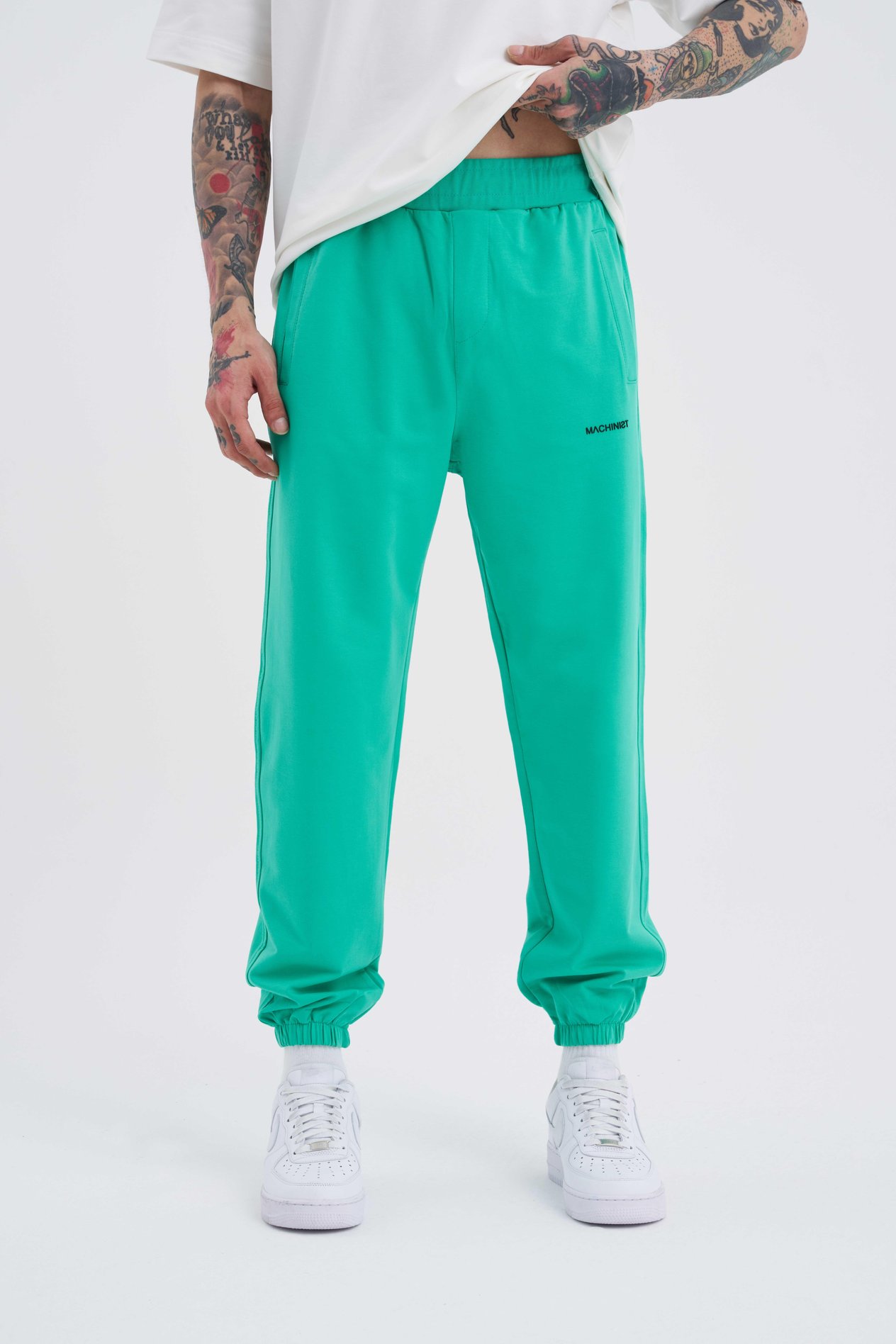 Erkek Basic Relaxed Jogger Yeşil Eşofman Altı