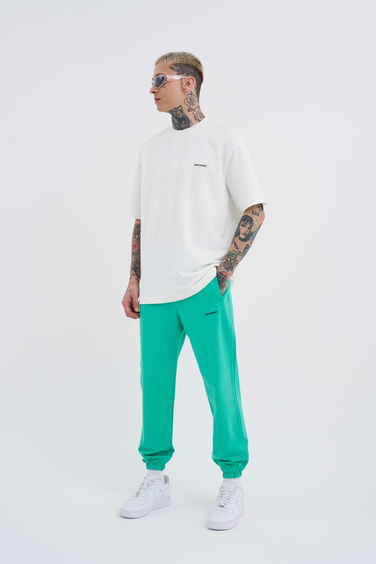 Erkek Basic Relaxed Jogger Yeşil Eşofman Altı