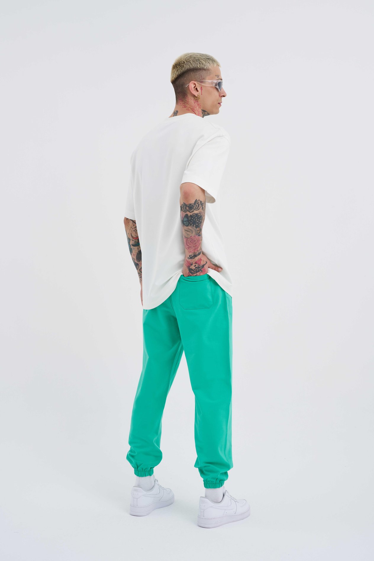 Erkek Basic Relaxed Jogger Yeşil Eşofman Altı