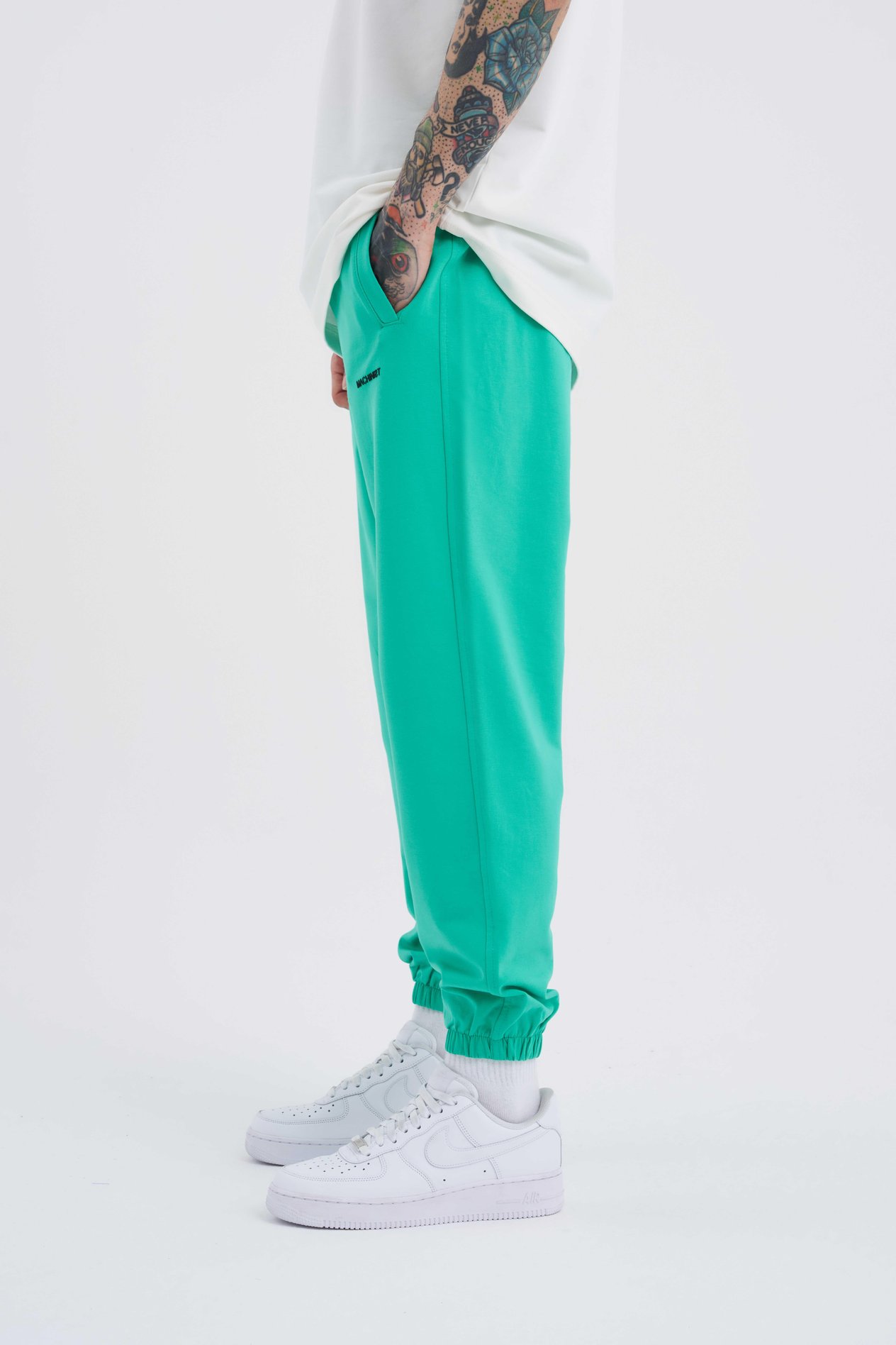 Erkek Basic Relaxed Jogger Yeşil Eşofman Altı