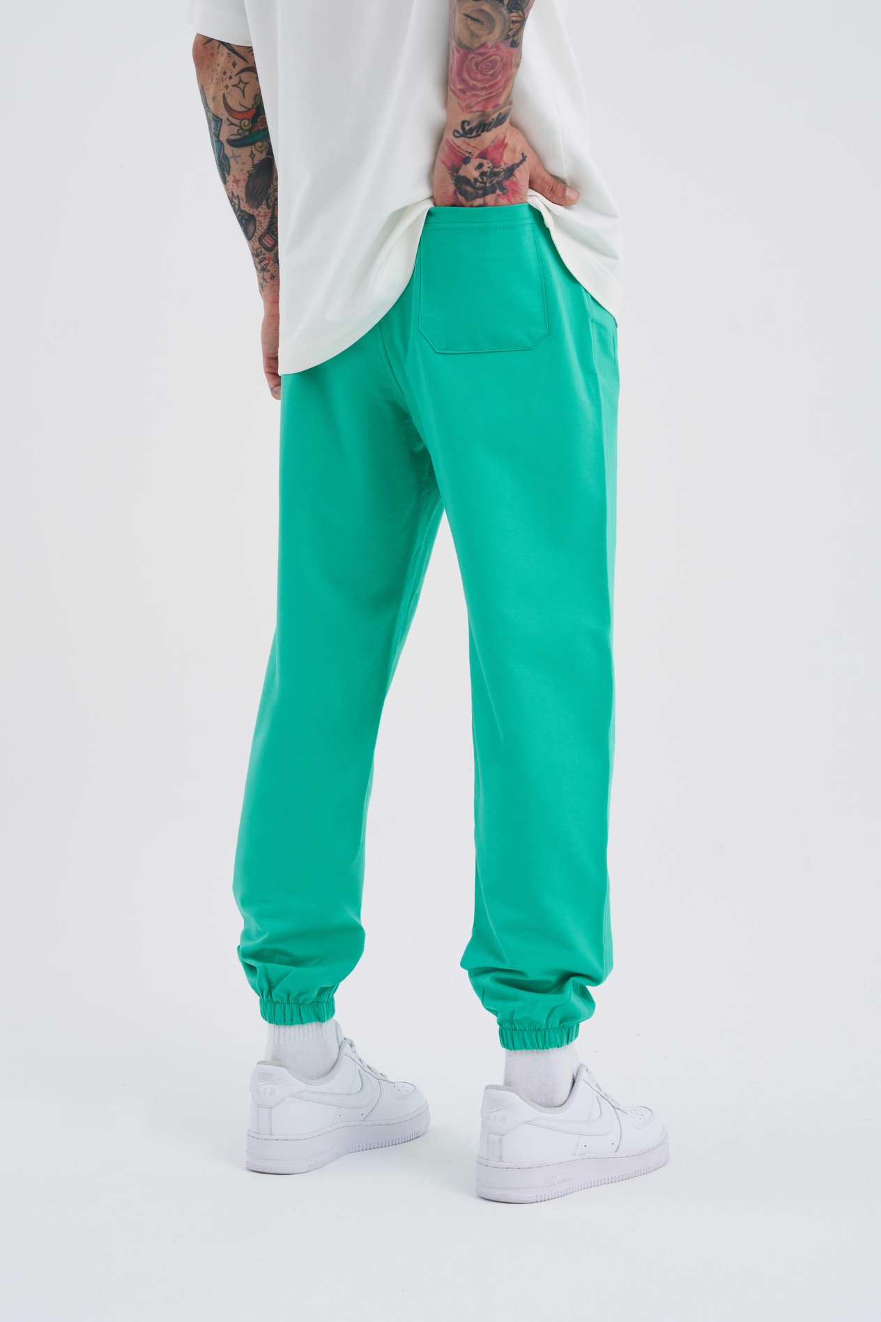Erkek Basic Relaxed Jogger Yeşil Eşofman Altı