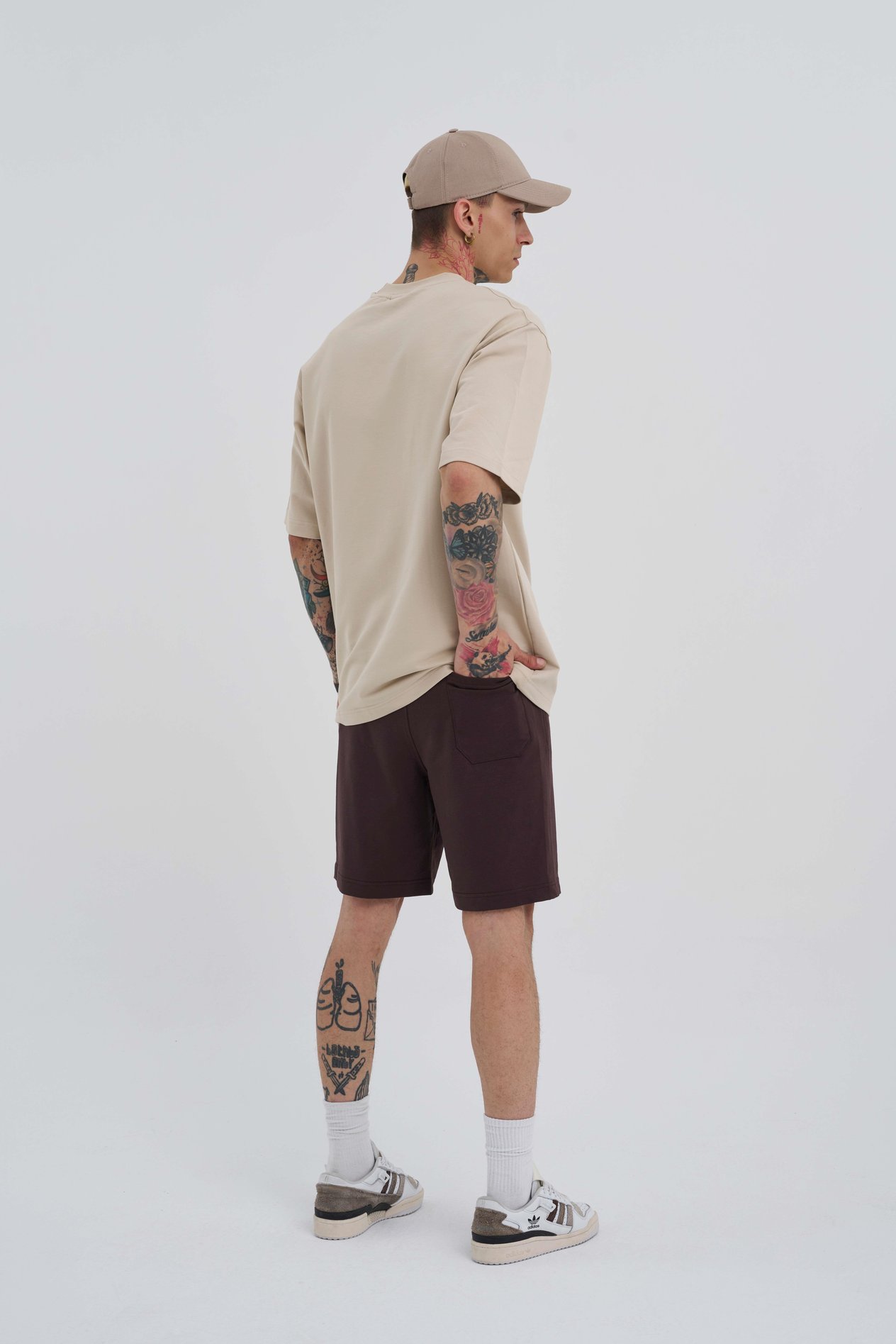 Erkek Basic Relaxed Koyu Kahve Şort