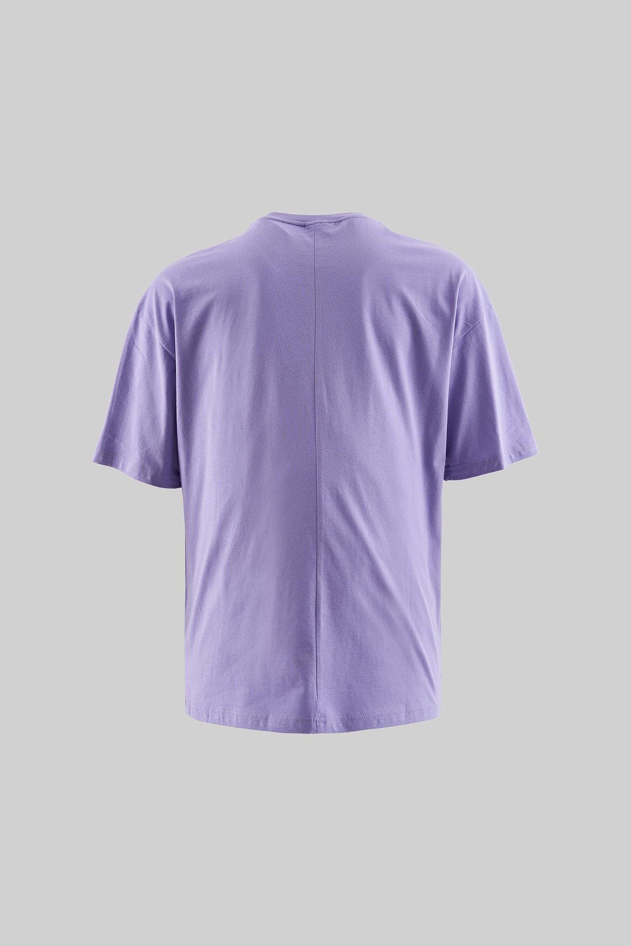 Erkek Basic Super Pamuklu Oversize Lila Tişört
