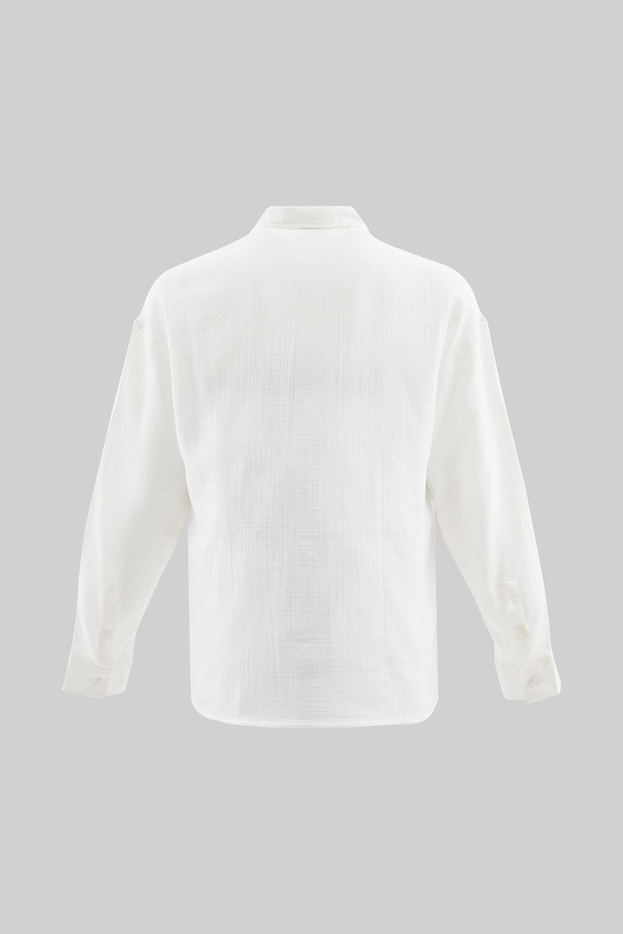 Erkek Basic Uzun Kollu Cotton Ekru Gömlek