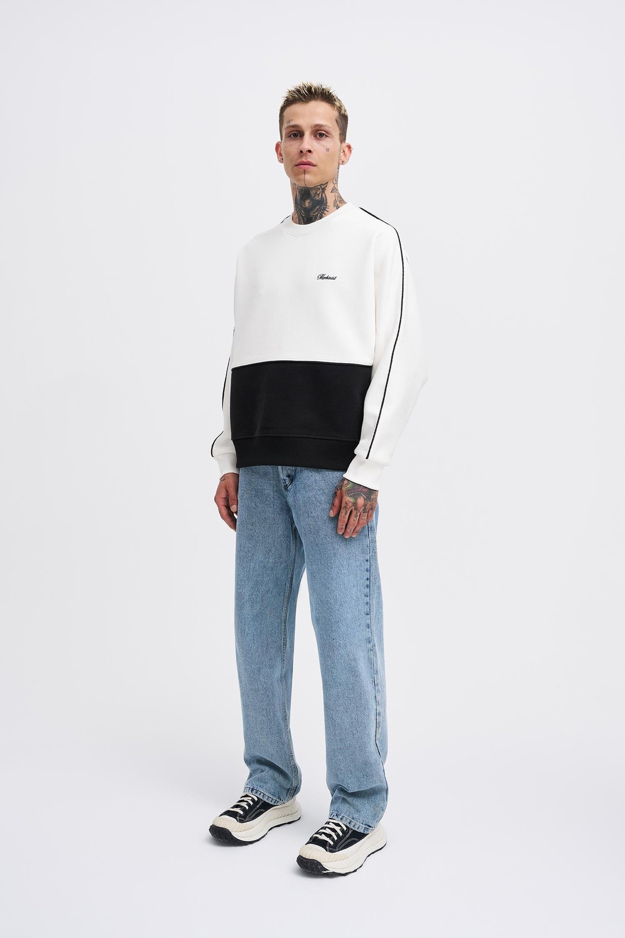Erkek Batwing Mercy Sweatshirt ECRU-BLACK
