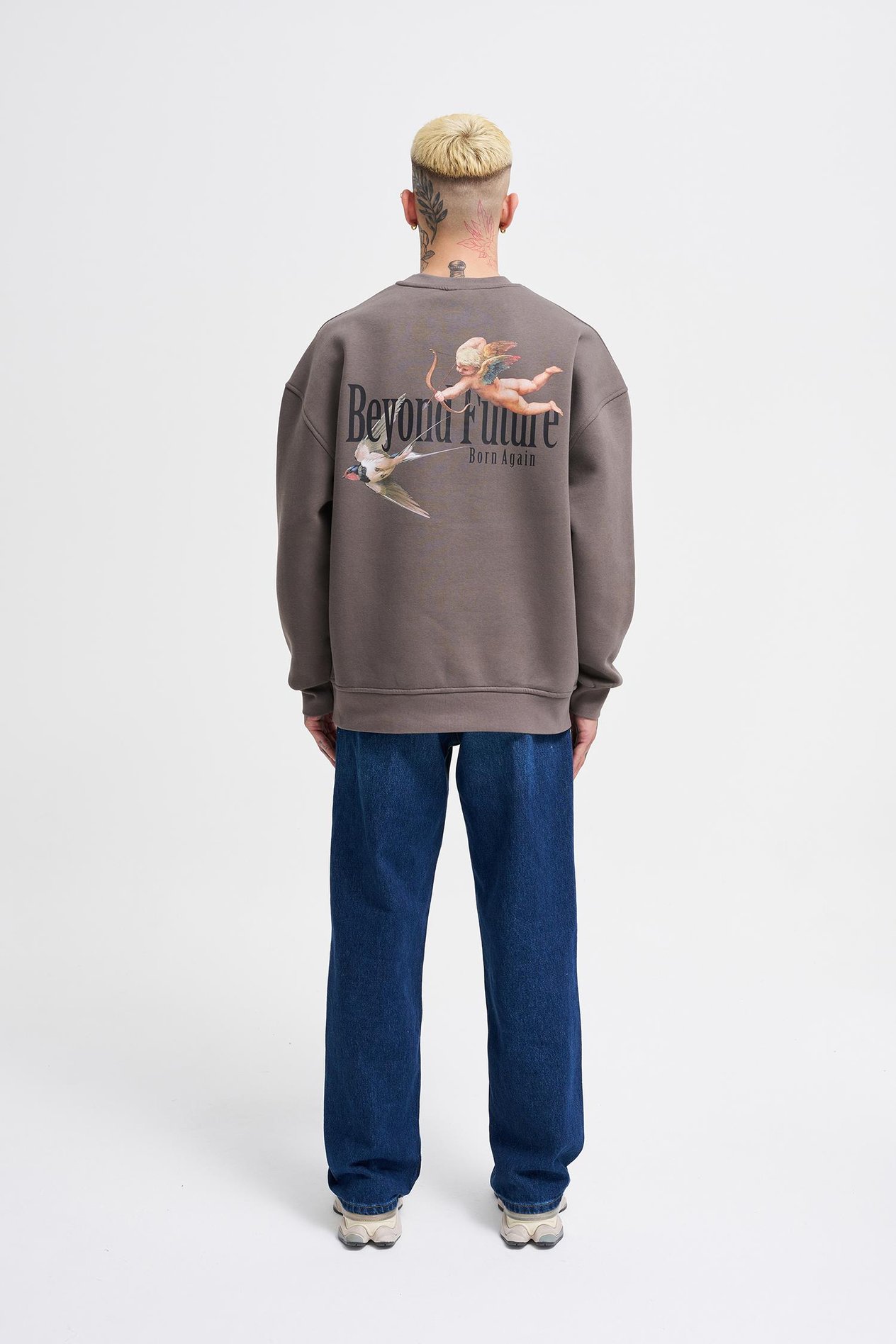 Erkek Beyond Future Oversize Asphalt Sweatshirt