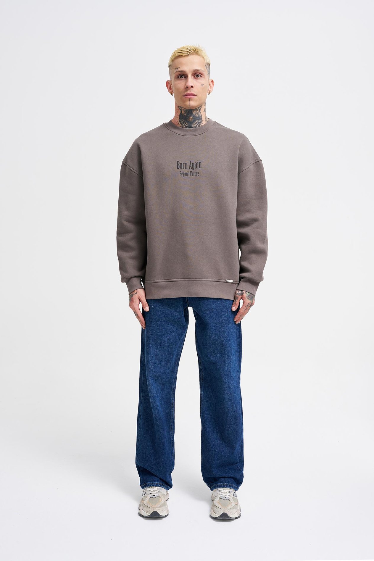 Erkek Beyond Future Oversize Asphalt Sweatshirt
