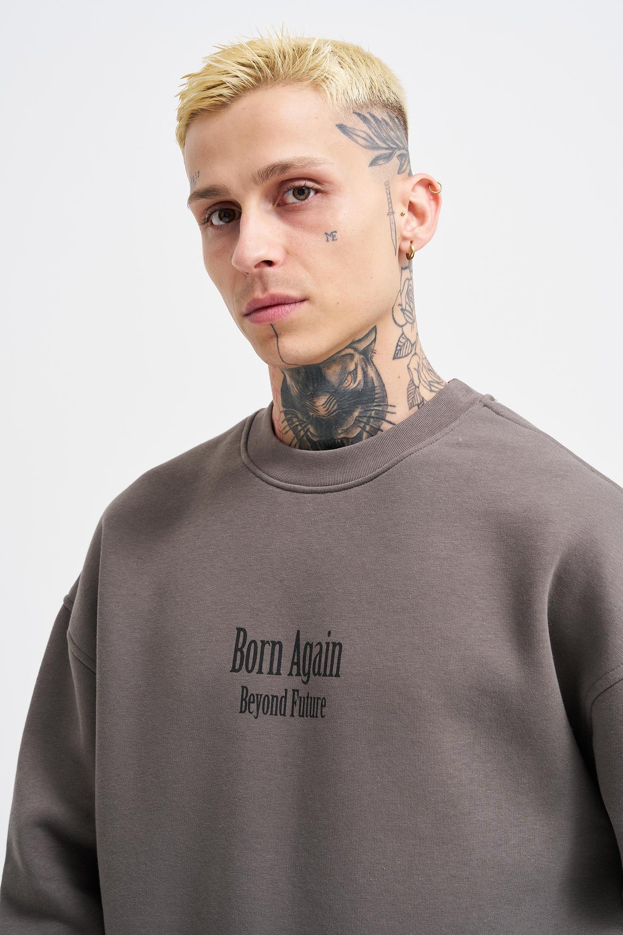 Erkek Beyond Future Oversize Asphalt Sweatshirt