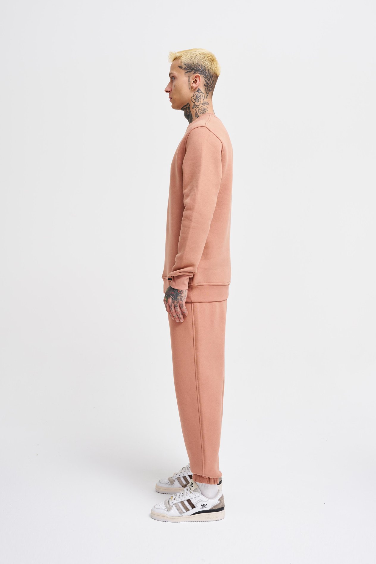 Erkek Bisiklet Yaka Basic Regular Bakır Sweatshirt