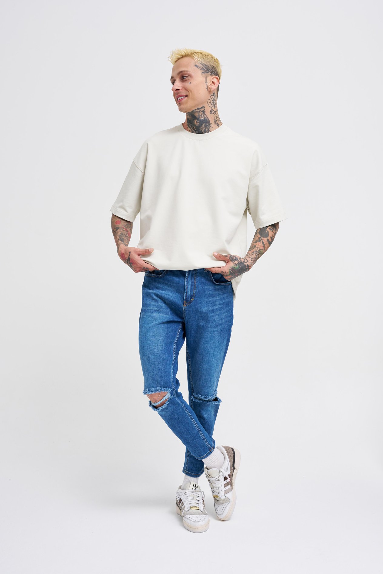 Erkek Boyfriend Mavi Jean Pantolon