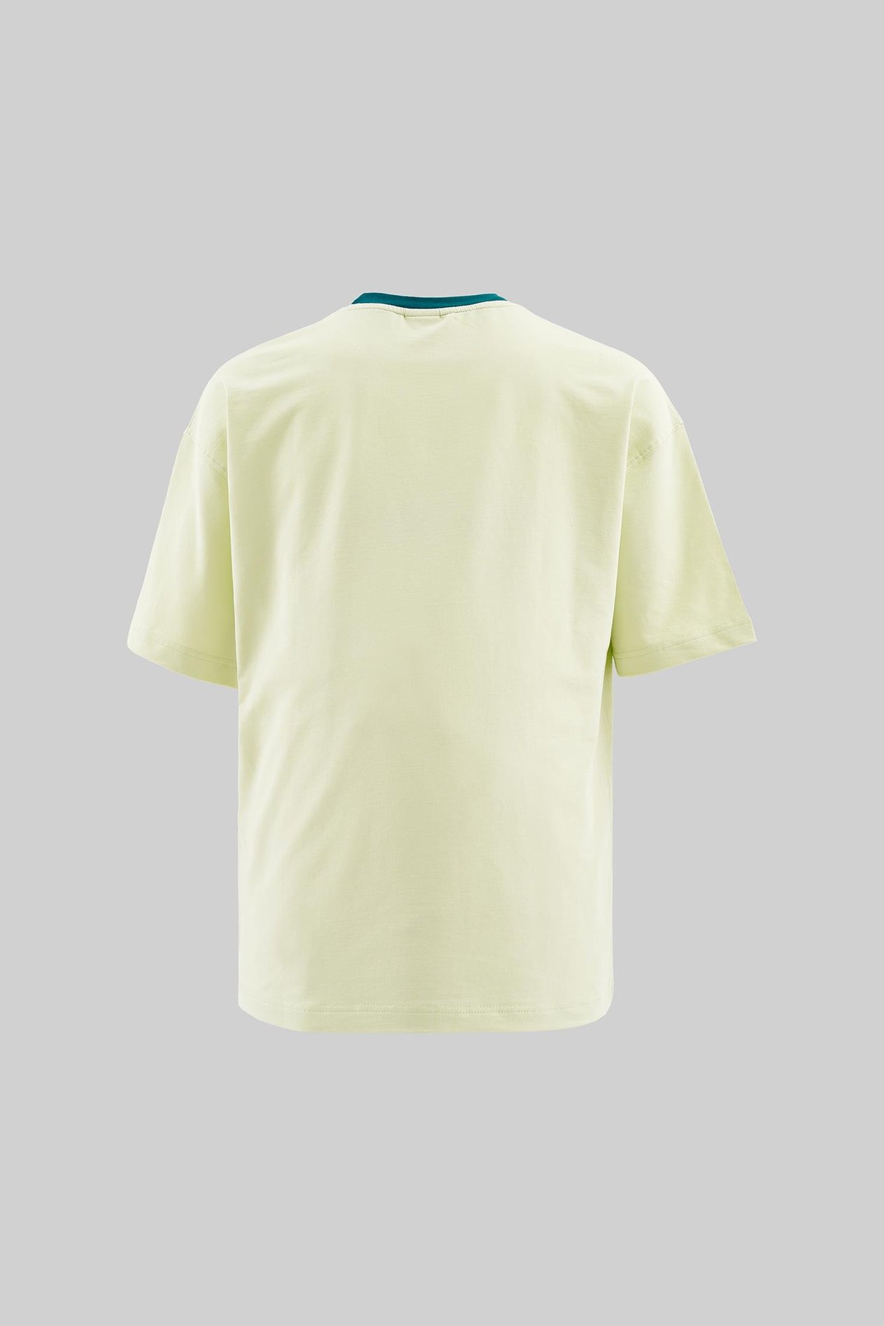 Erkek Colored And Technical Embroidered Oversize Limon Yeşili Tişört