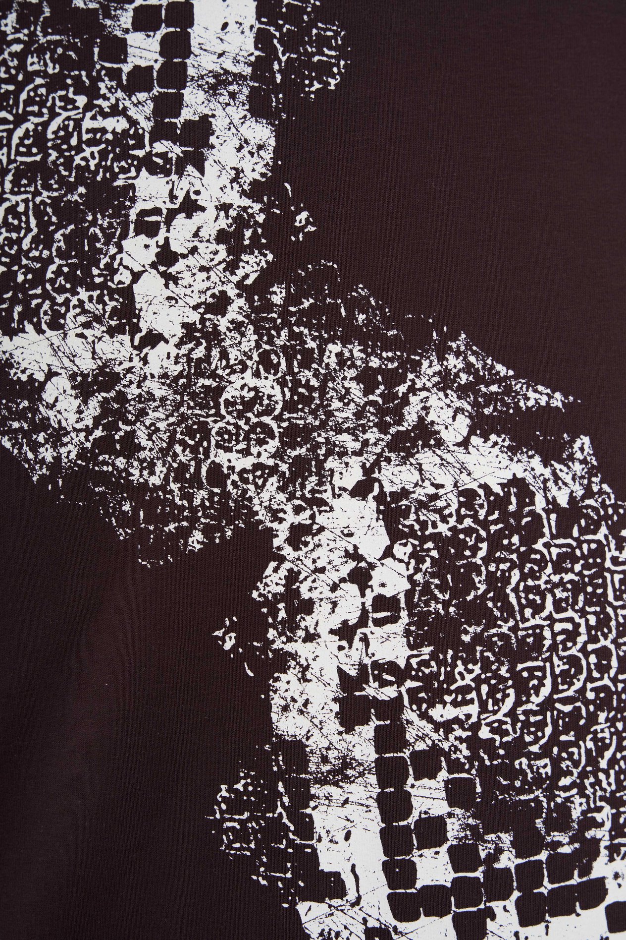Erkek Crocodile Printed Oversi̇ze Ti̇şört OAK COFFE