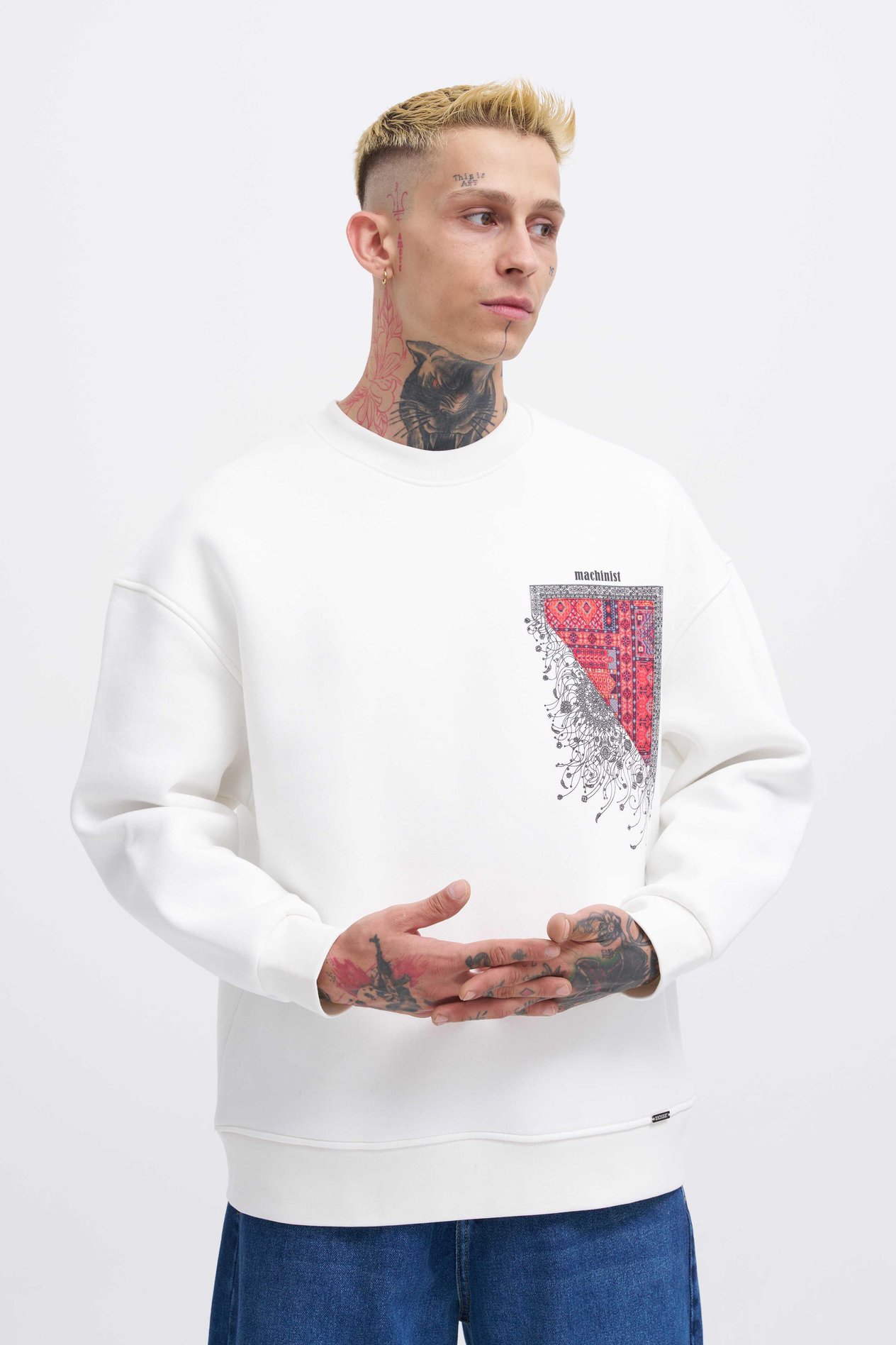 Erkek Designed For You Machinist Sweatshirt ECRU