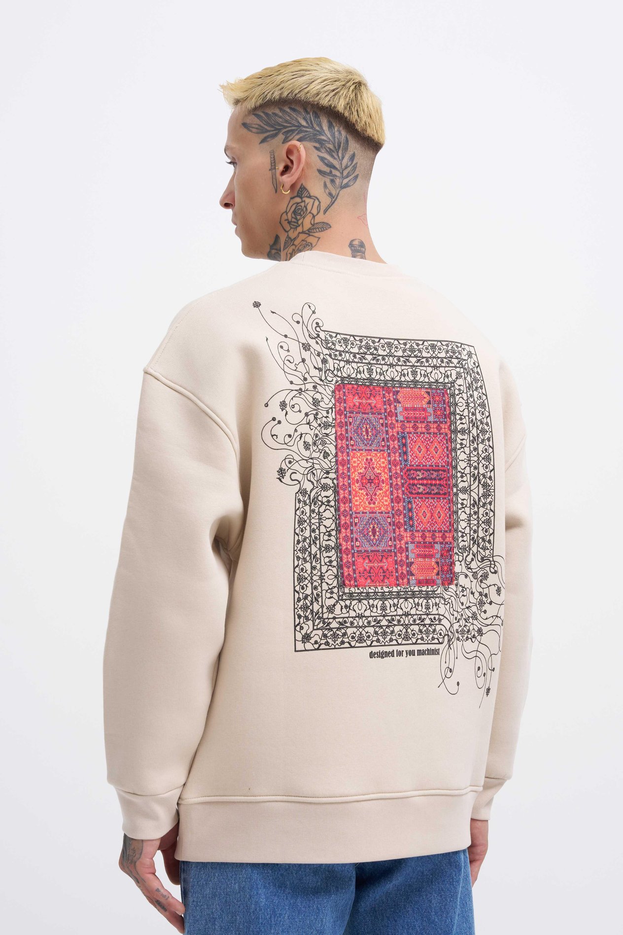 Erkek Designed For You Machinist Sweatshirt SOFT BEIGE