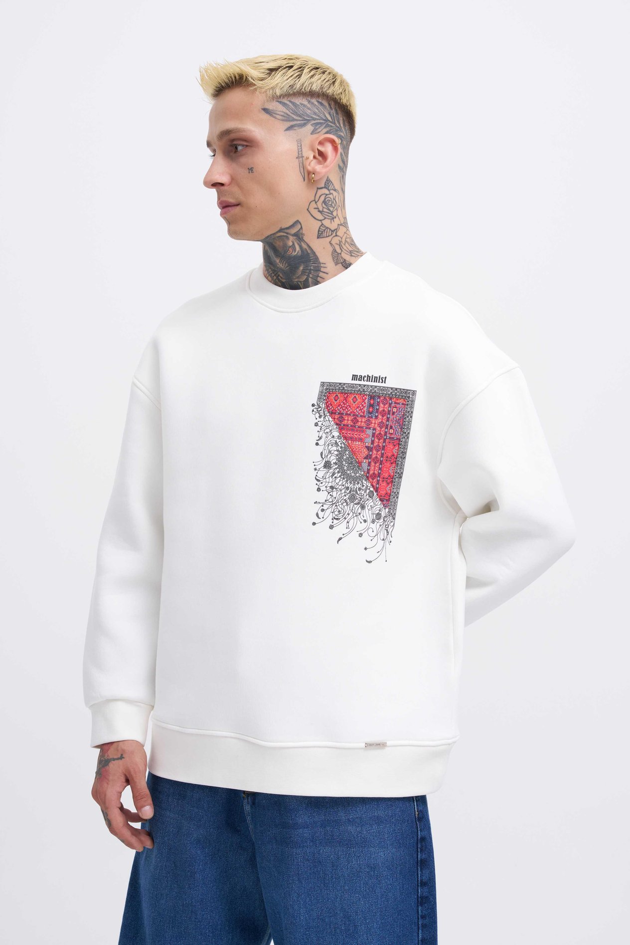 Erkek Designed For You Machinist Sweatshirt ECRU