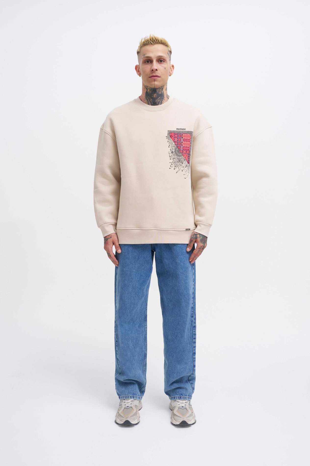 Erkek Designed For You Machinist Sweatshirt SOFT BEIGE