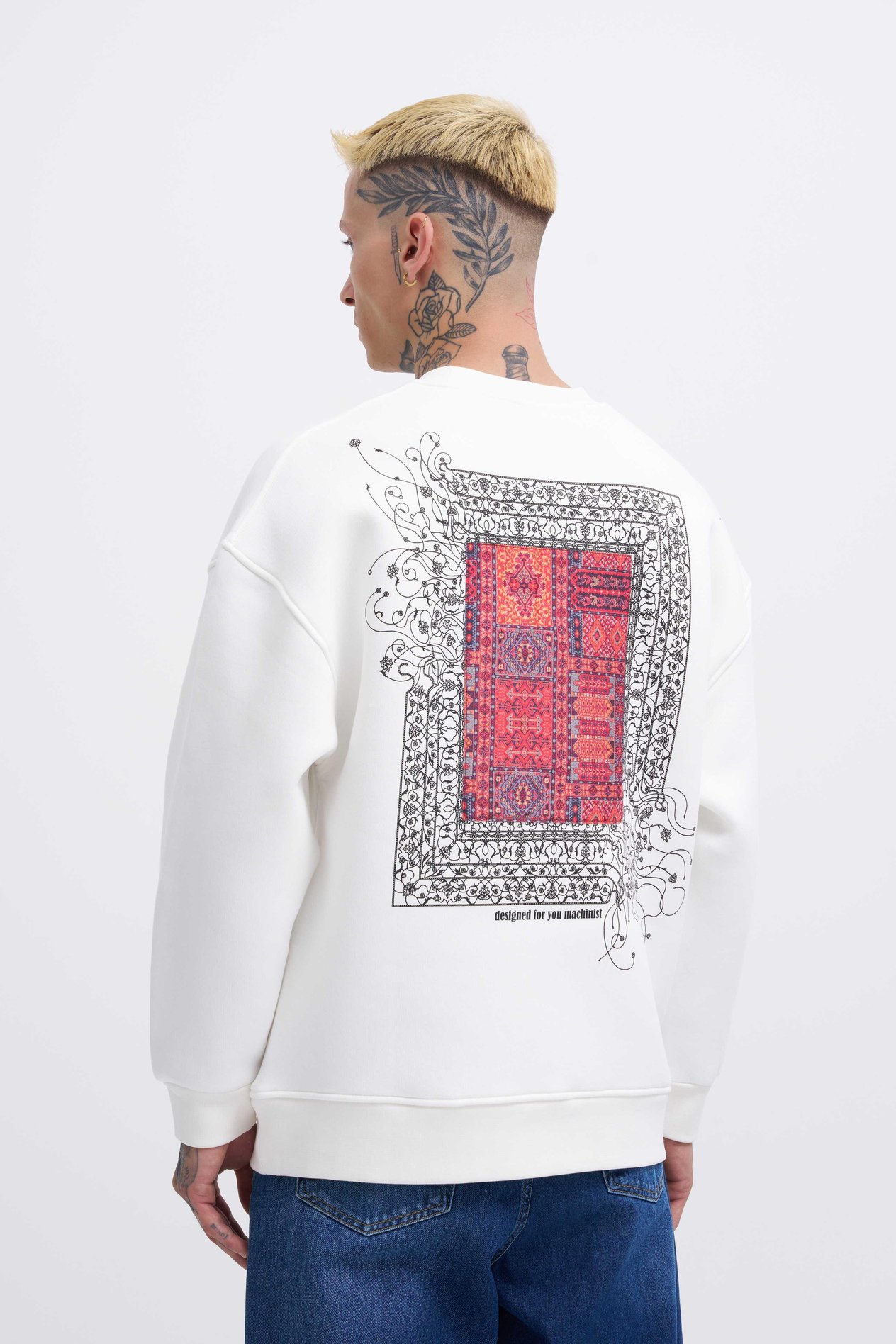 Erkek Designed For You Machinist Sweatshirt ECRU