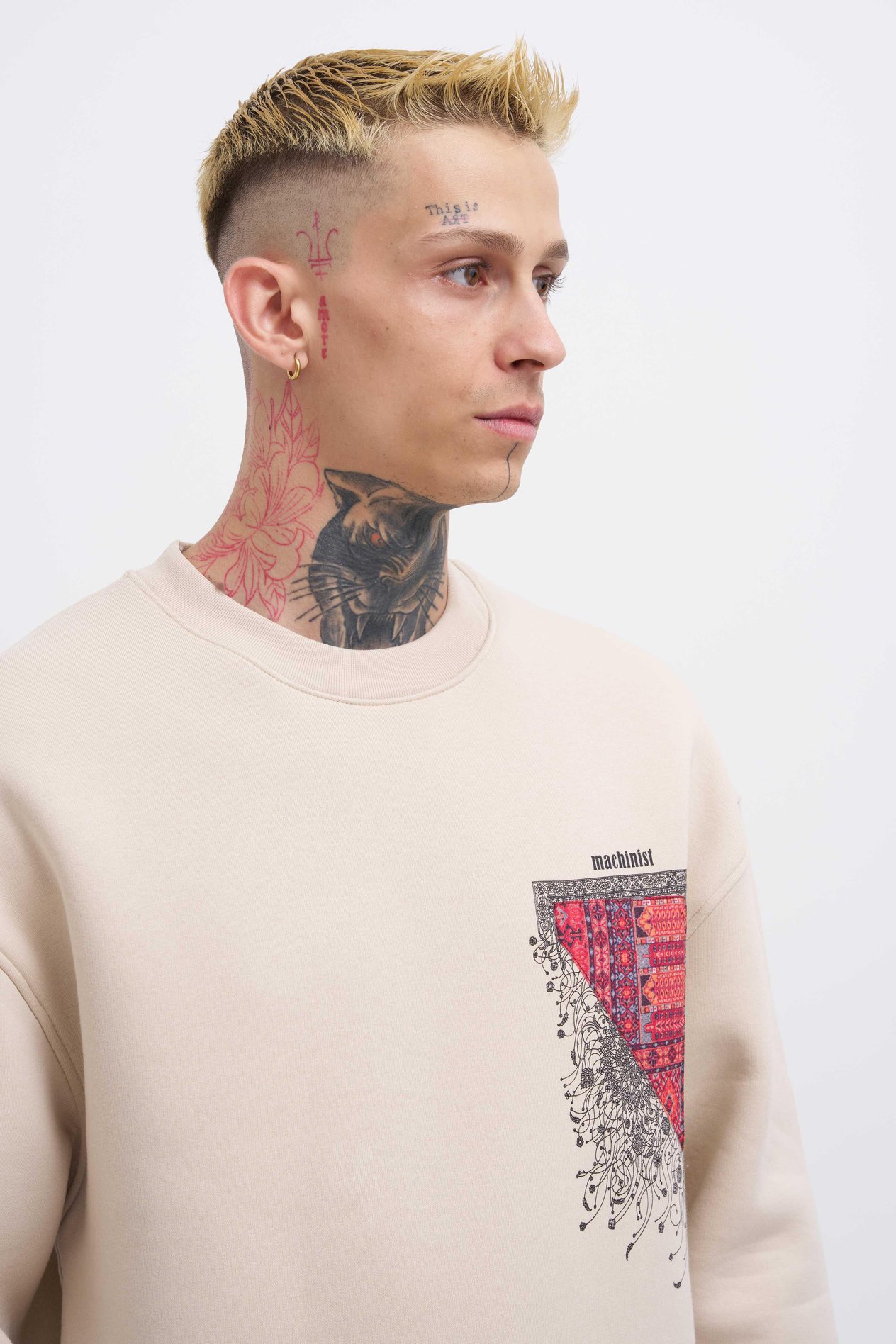 Erkek Designed For You Machinist Sweatshirt SOFT BEIGE