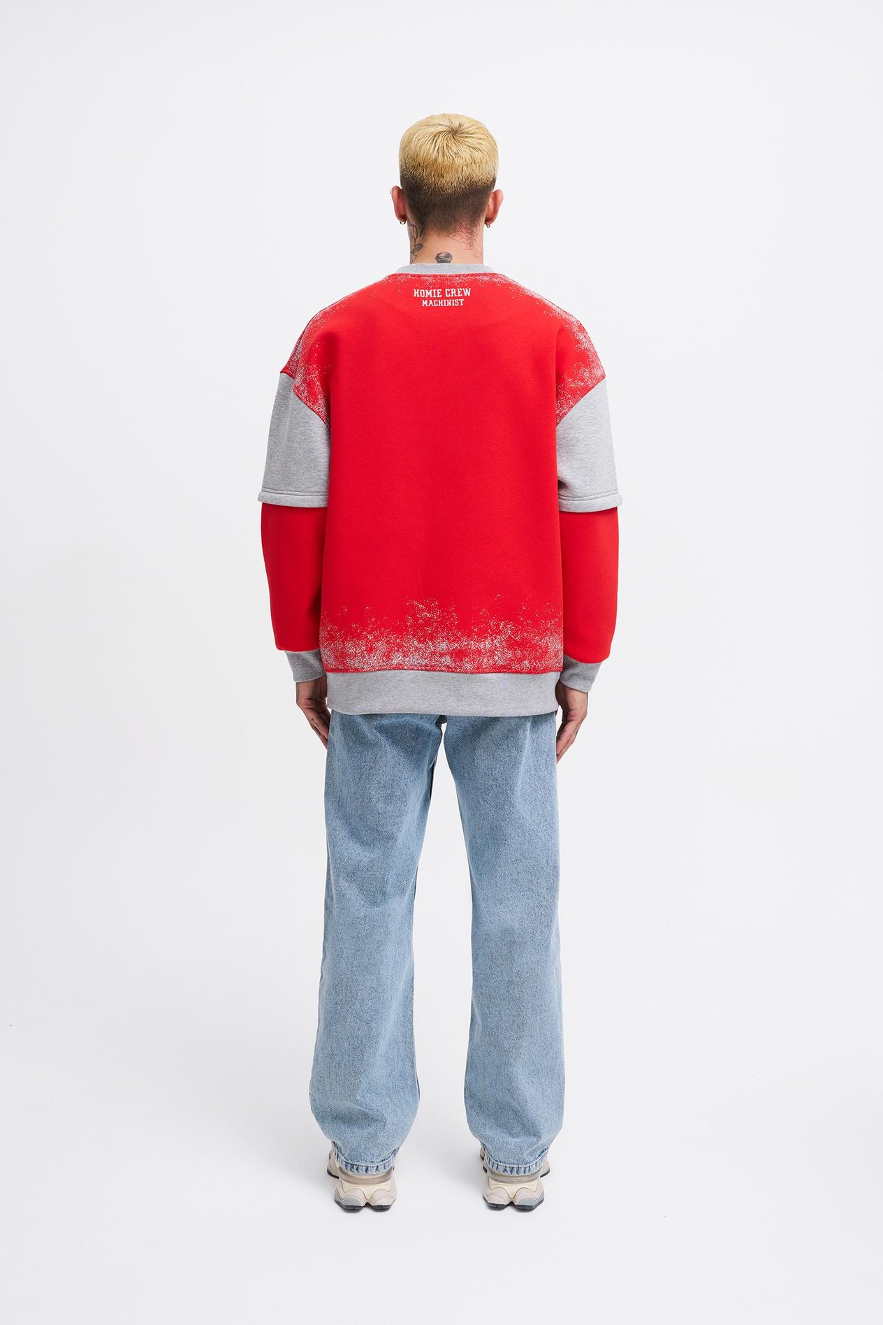 Erkek Double Layer Sweatshirt RED