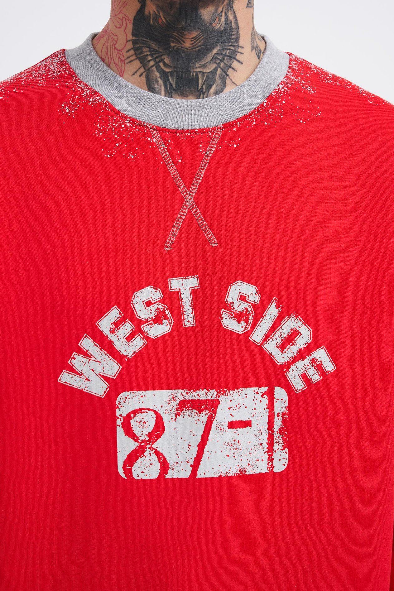 Erkek Double Layer Sweatshirt RED