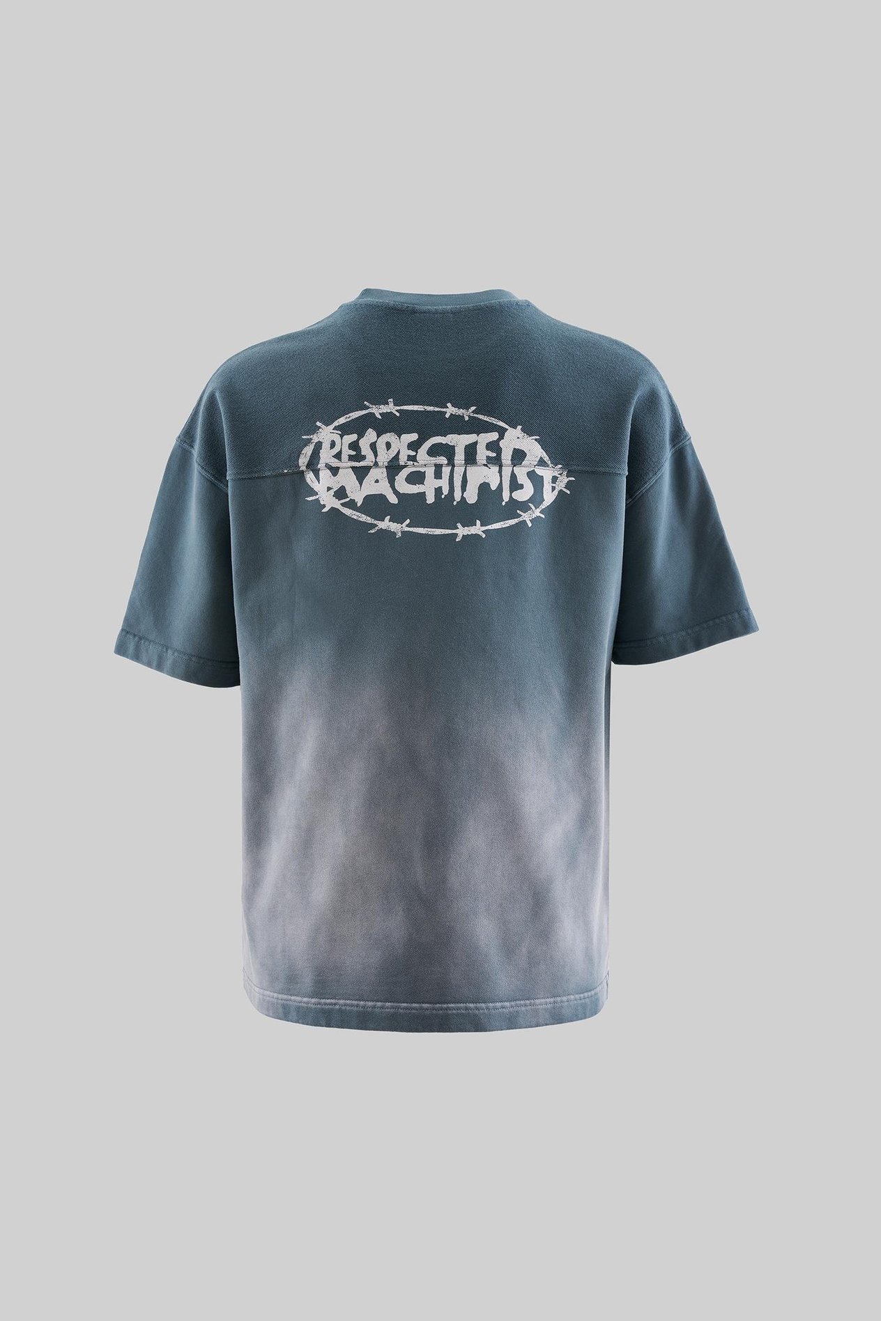 Erkek Effected And Logo Printed Washed Oversize Ghost Tişört
