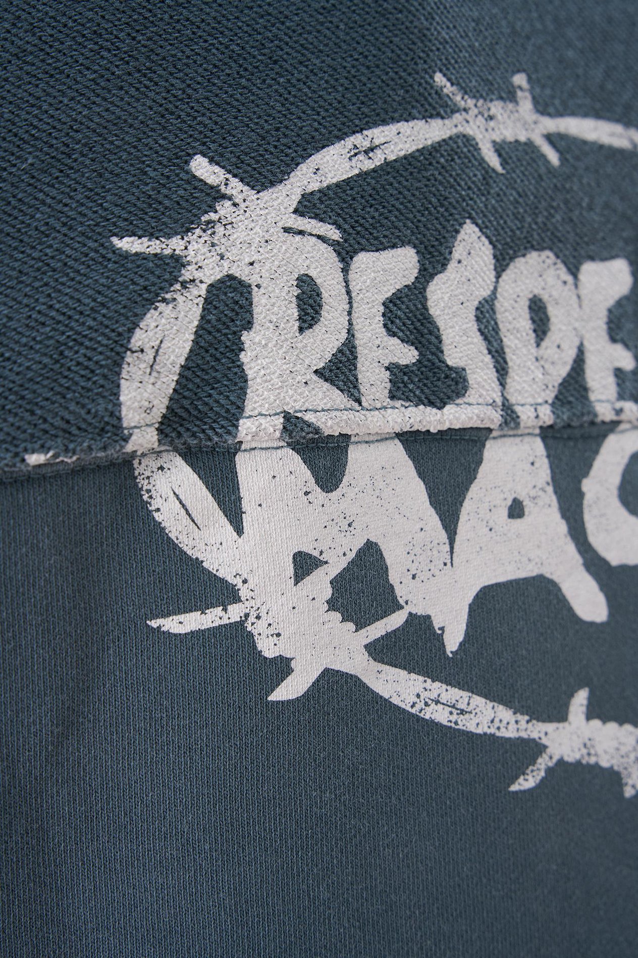 Erkek Effected And Logo Printed Washed Oversize Ghost Tişört