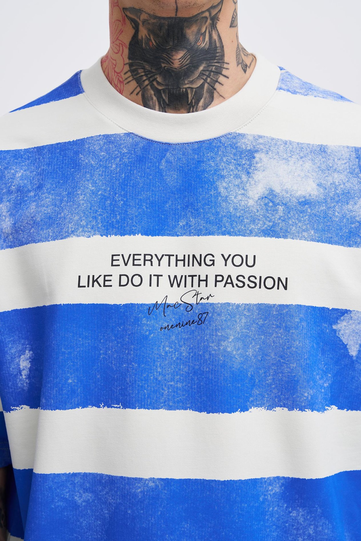 Erkek Everyting You Baskılı Oversize Gri Saks Tişört