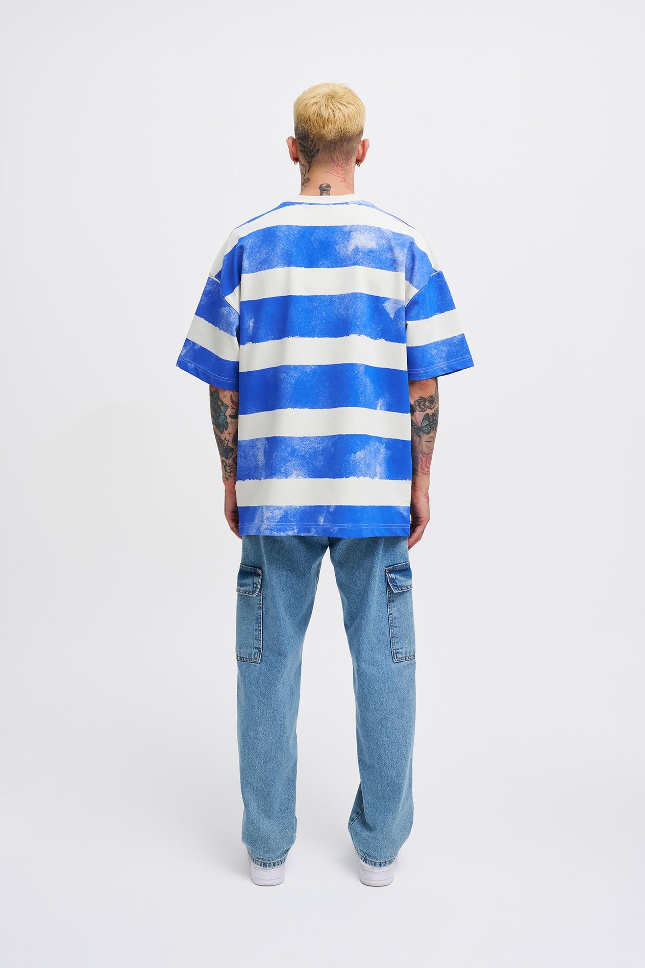 Erkek Everyting You Baskılı Oversize Gri Saks Tişört