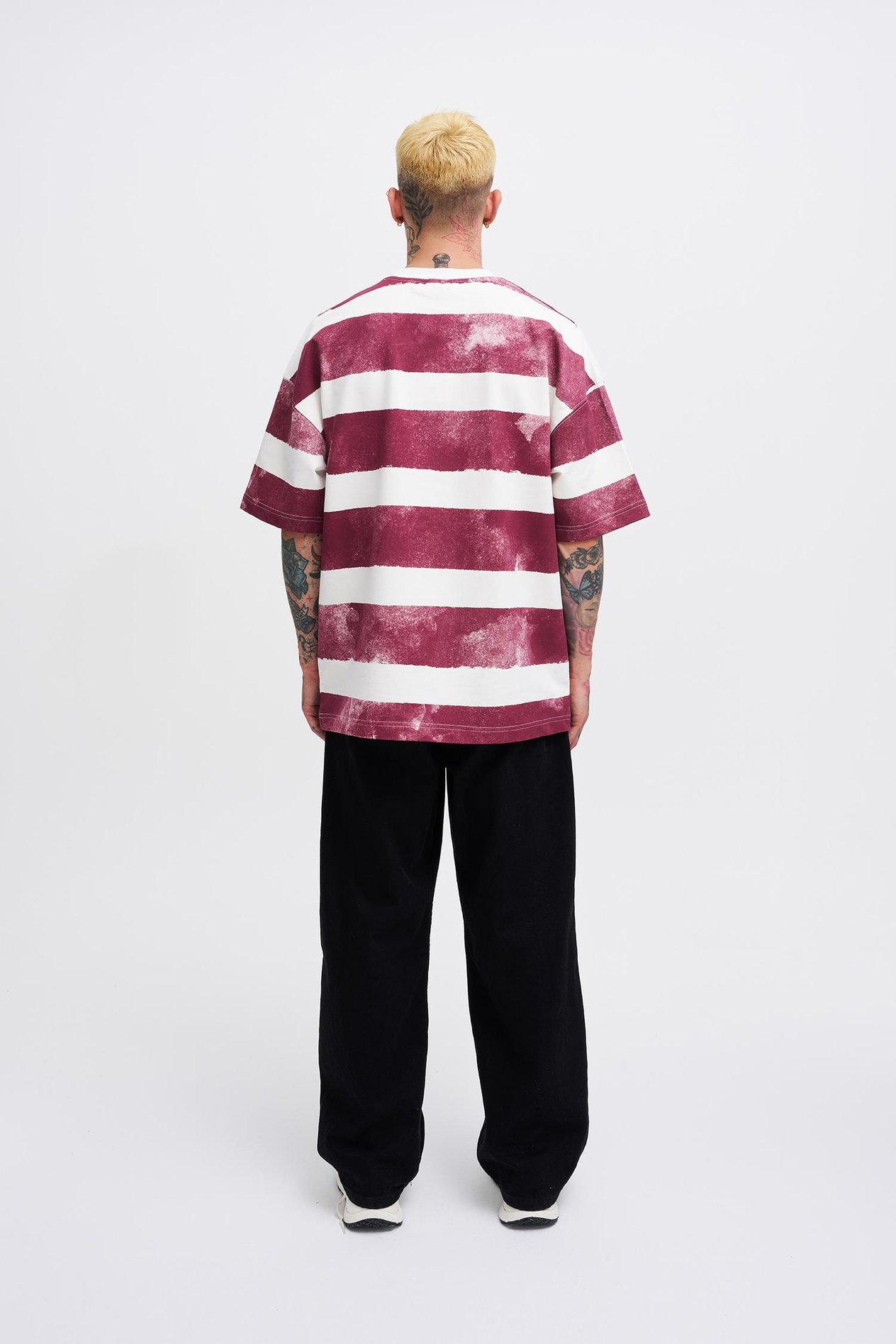 Erkek Everyting You Baskılı Oversize Kırmızı Ekru Tişört