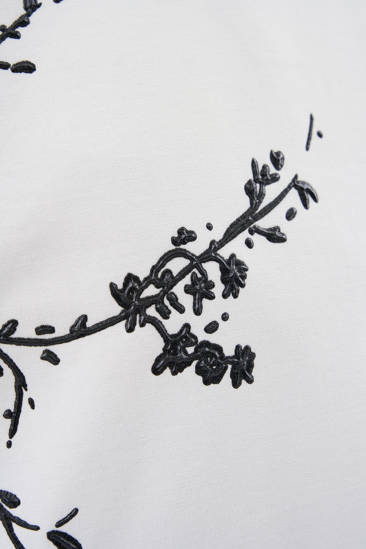 Erkek Floral 3D Printed Oversize Tişört ECRU