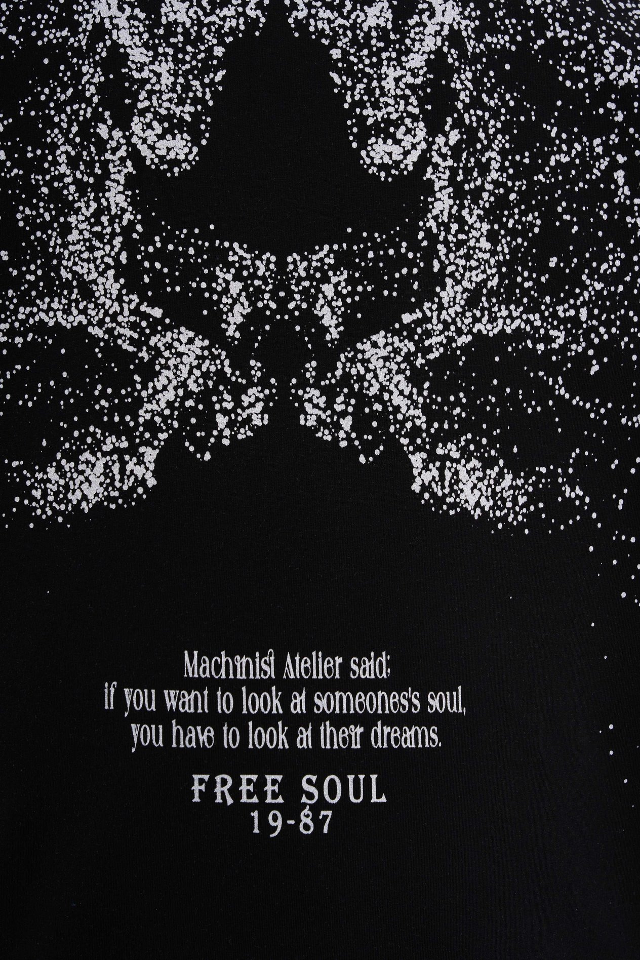 Erkek Free Soul Glowing Printed Oversi̇ze Ti̇şört DARK BLACK