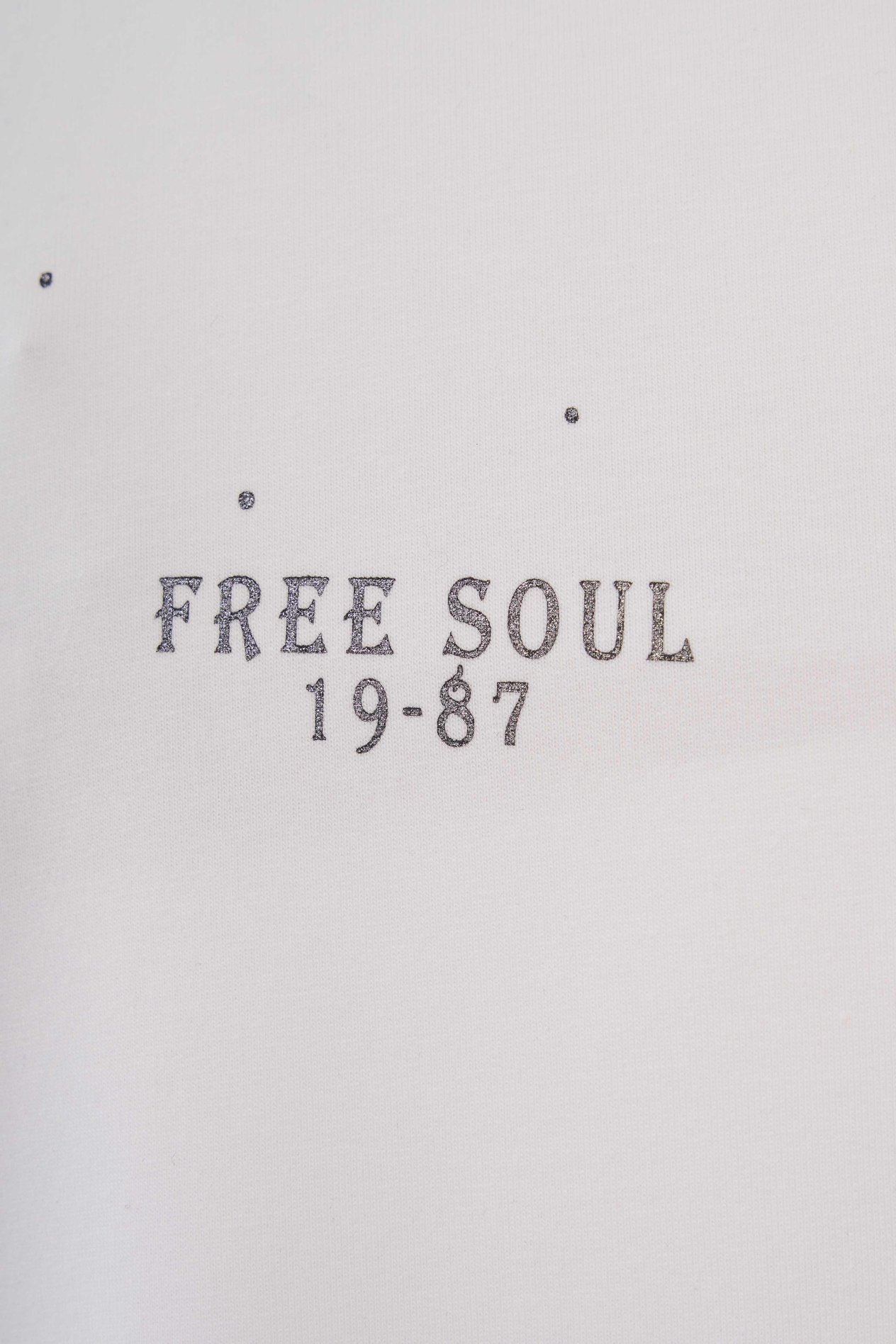 Erkek Free Soul Glowing Printed Oversi̇ze Ti̇şört ECRU