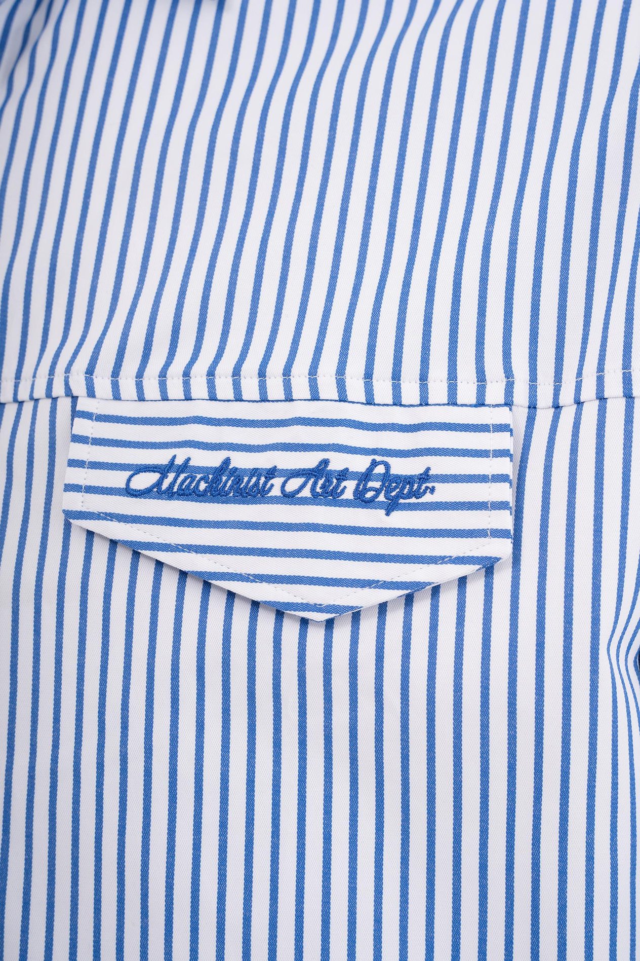 Erkek Gathered Hem Gömlek BLUE STRIPED