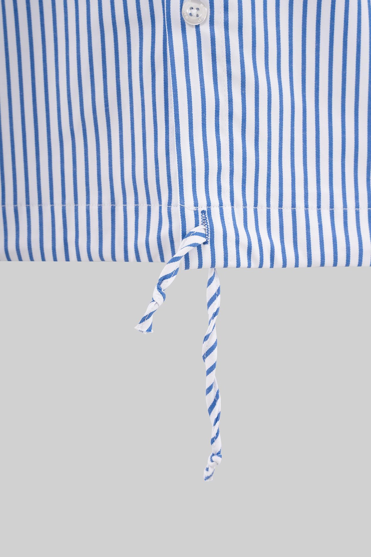 Erkek Gathered Hem Gömlek BLUE STRIPED