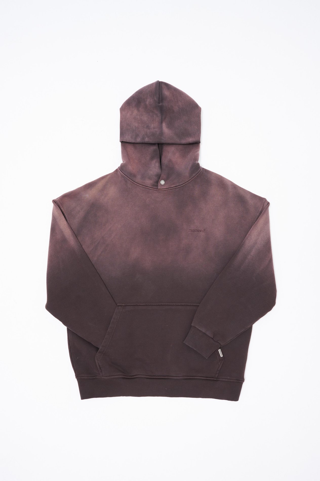 Erkek Gradient Yıkamalı Hoodie COFFEE