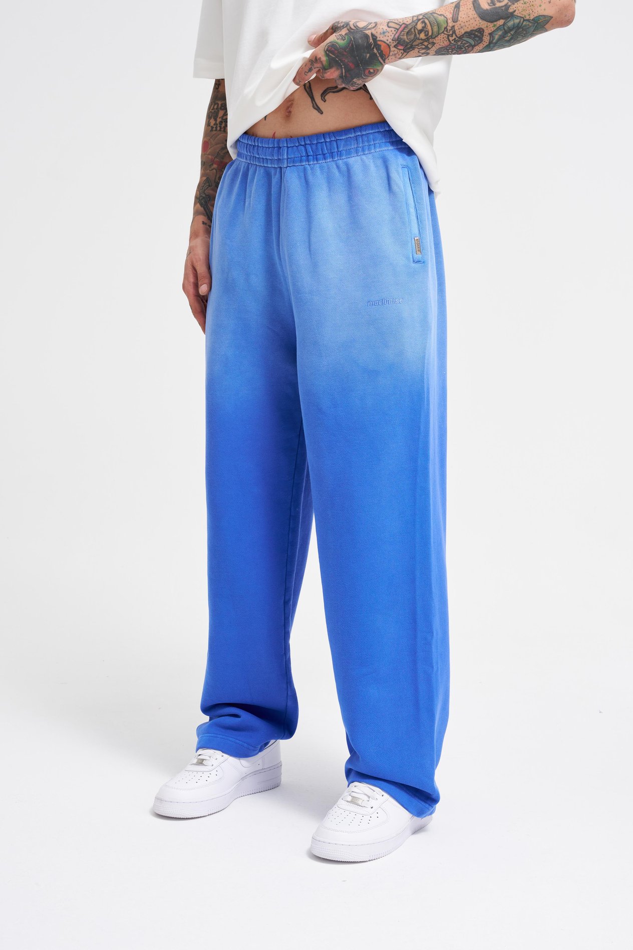 Erkek Grandient Yıkamalı Baggy Eşofman Altı SAX BLUE