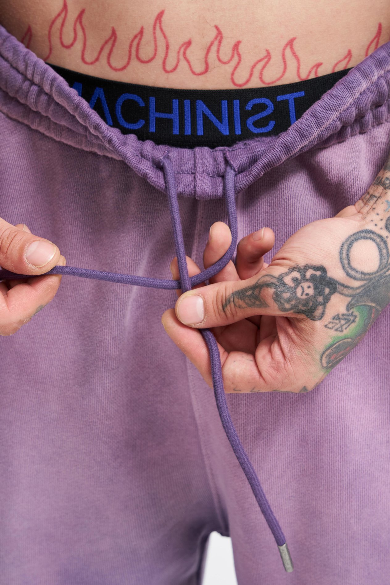 Erkek Grandient Yıkamalı Baggy Eşofman Altı PURPLE