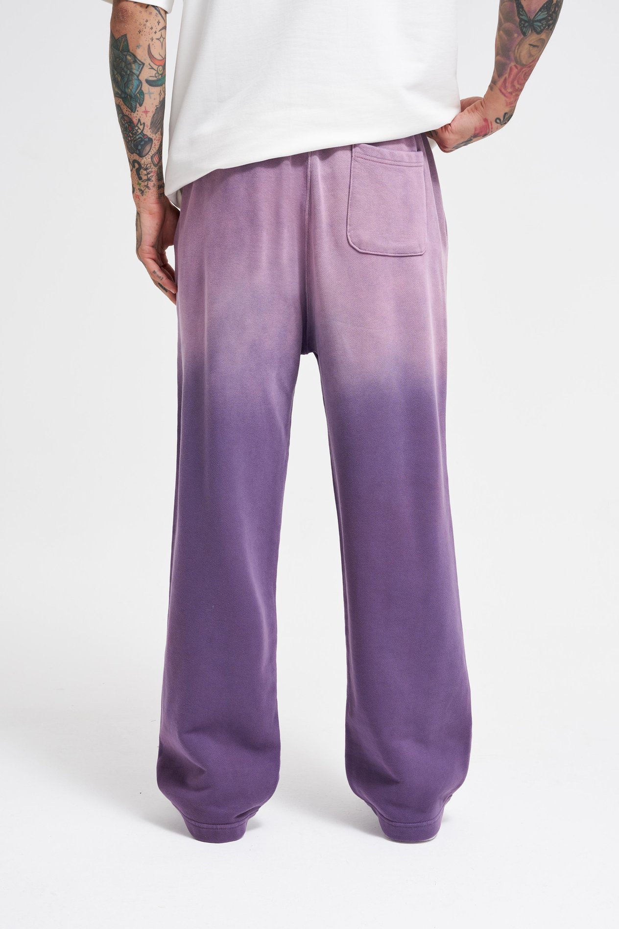 Erkek Grandient Yıkamalı Baggy Eşofman Altı PURPLE
