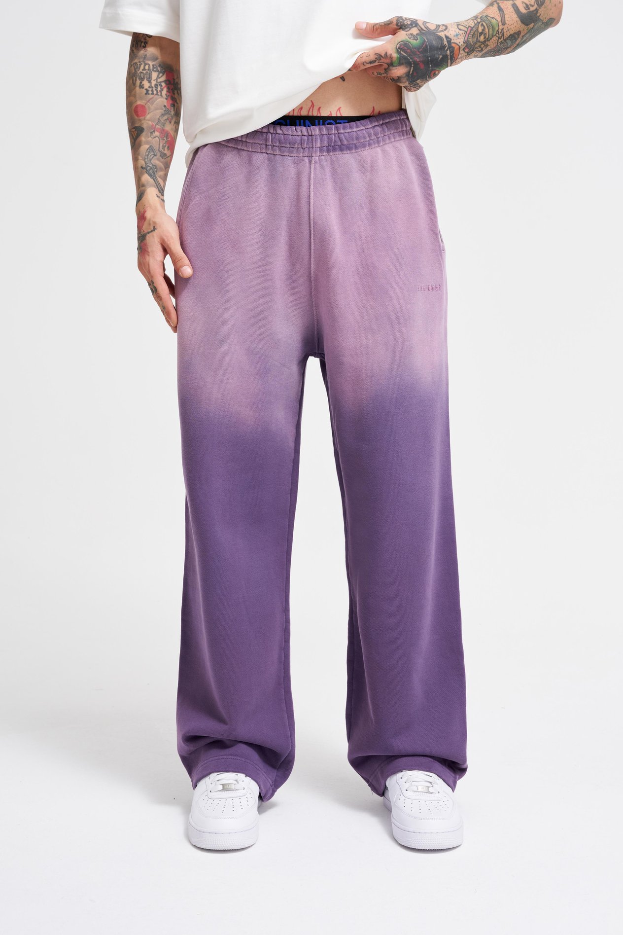 Erkek Grandient Yıkamalı Baggy Eşofman Altı PURPLE