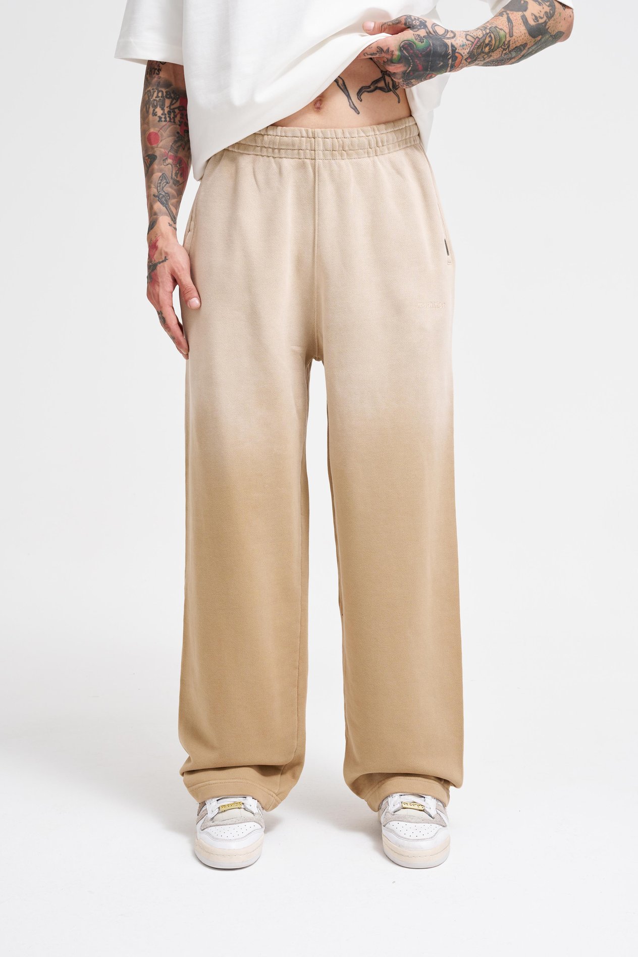 Erkek Grandient Yıkamalı Baggy Eşofman Altı BEIGE