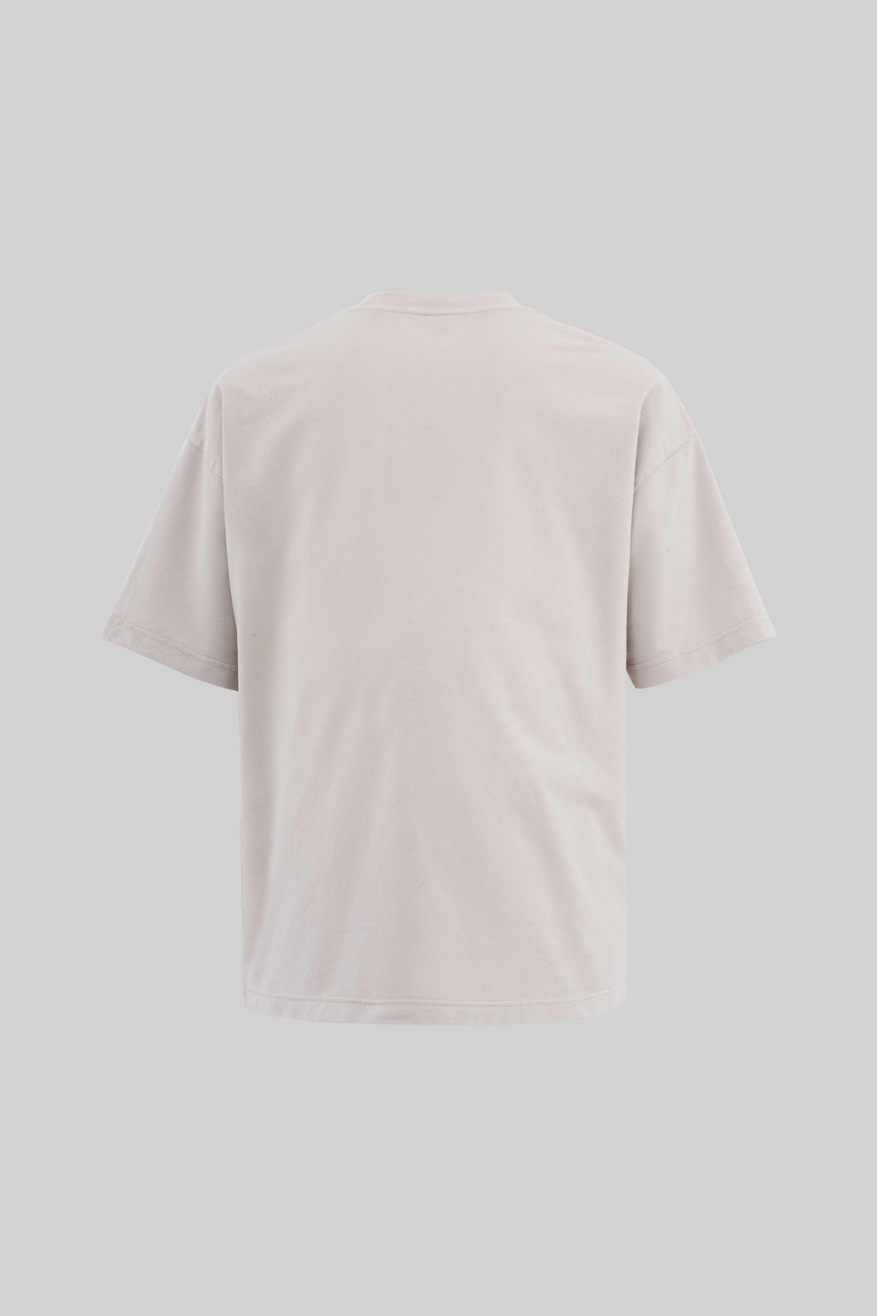 Erkek Graphic And Slogan Printed Yikamali Oversi̇ze Ti̇şört DARK BEIGE